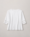 Women’s White Round Neck Top
