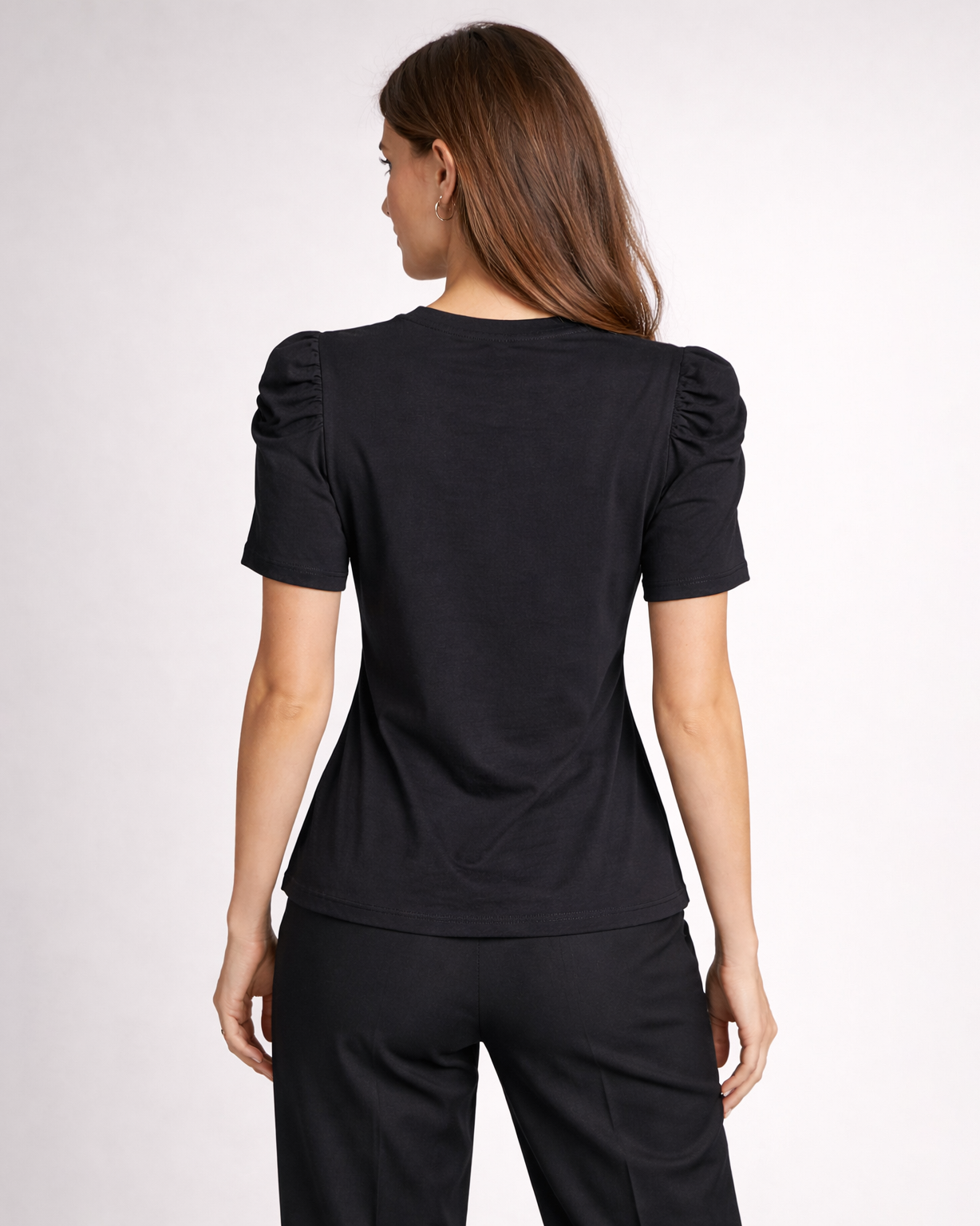 Women’s Black Puff Sleeve Top
