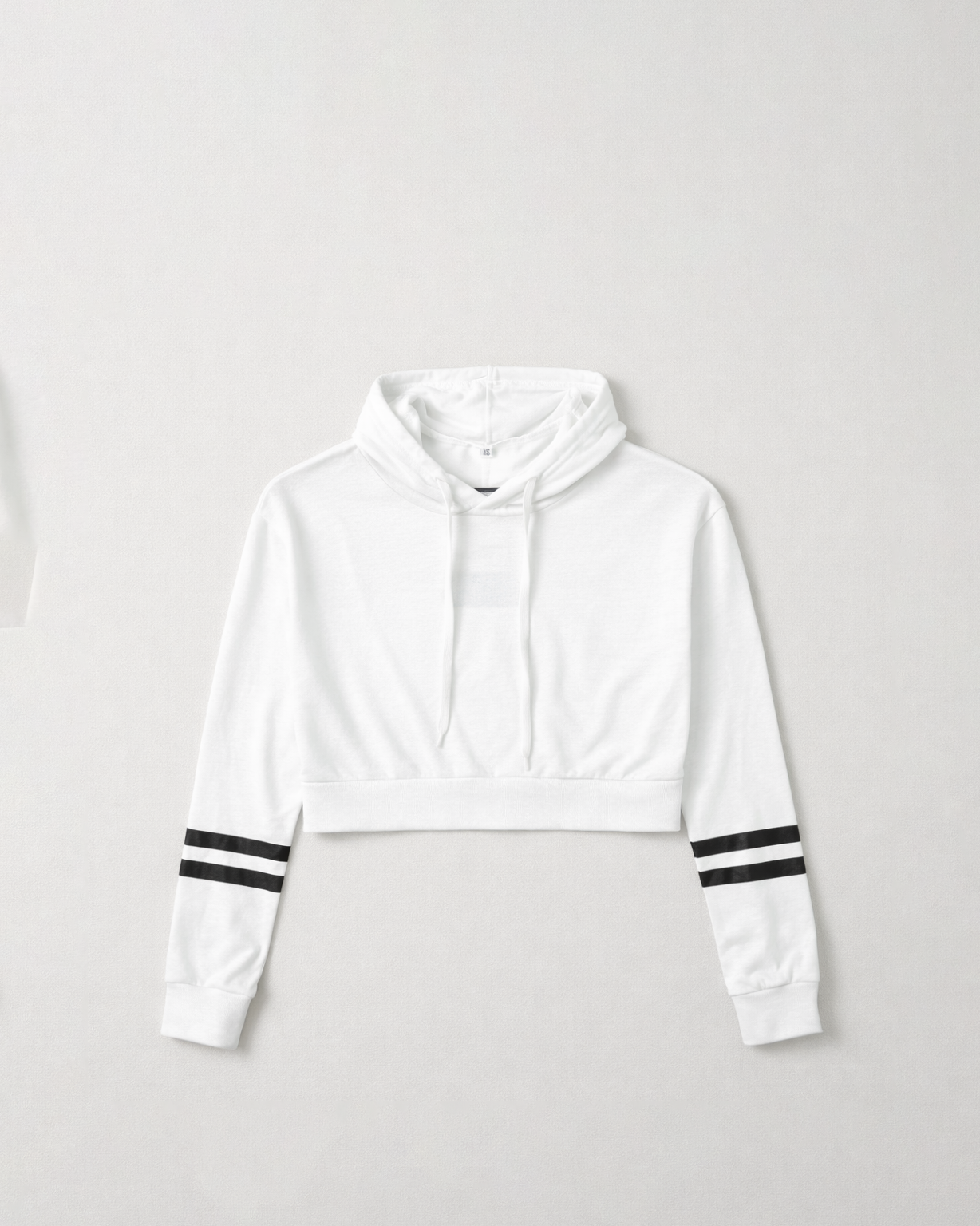 Women’s White Cropped Hoodie