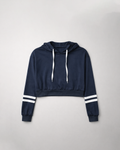 Women’s Navy Blue Cropped Hoodie