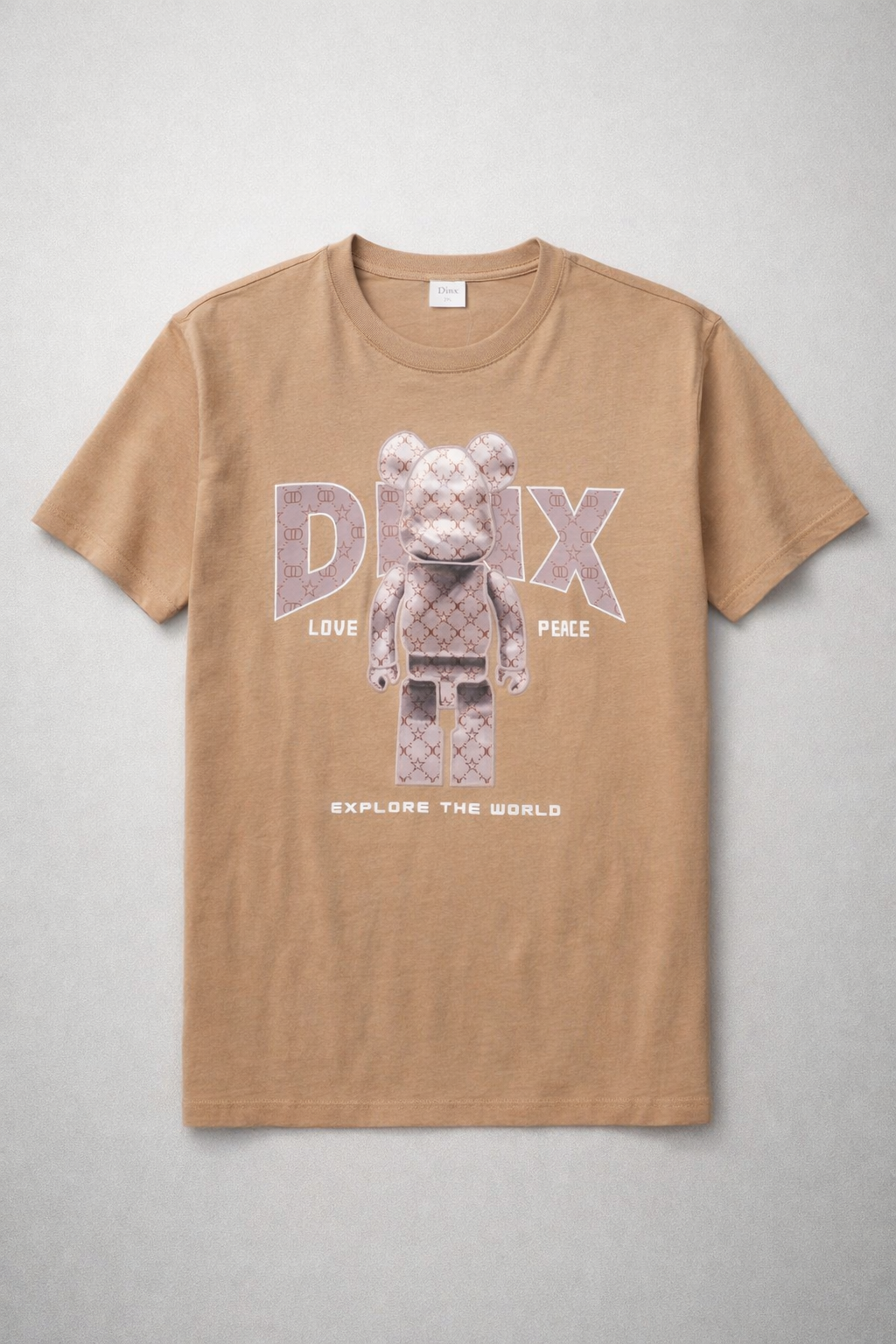 DINX Bear Graphic Crew Neck T-Shirt