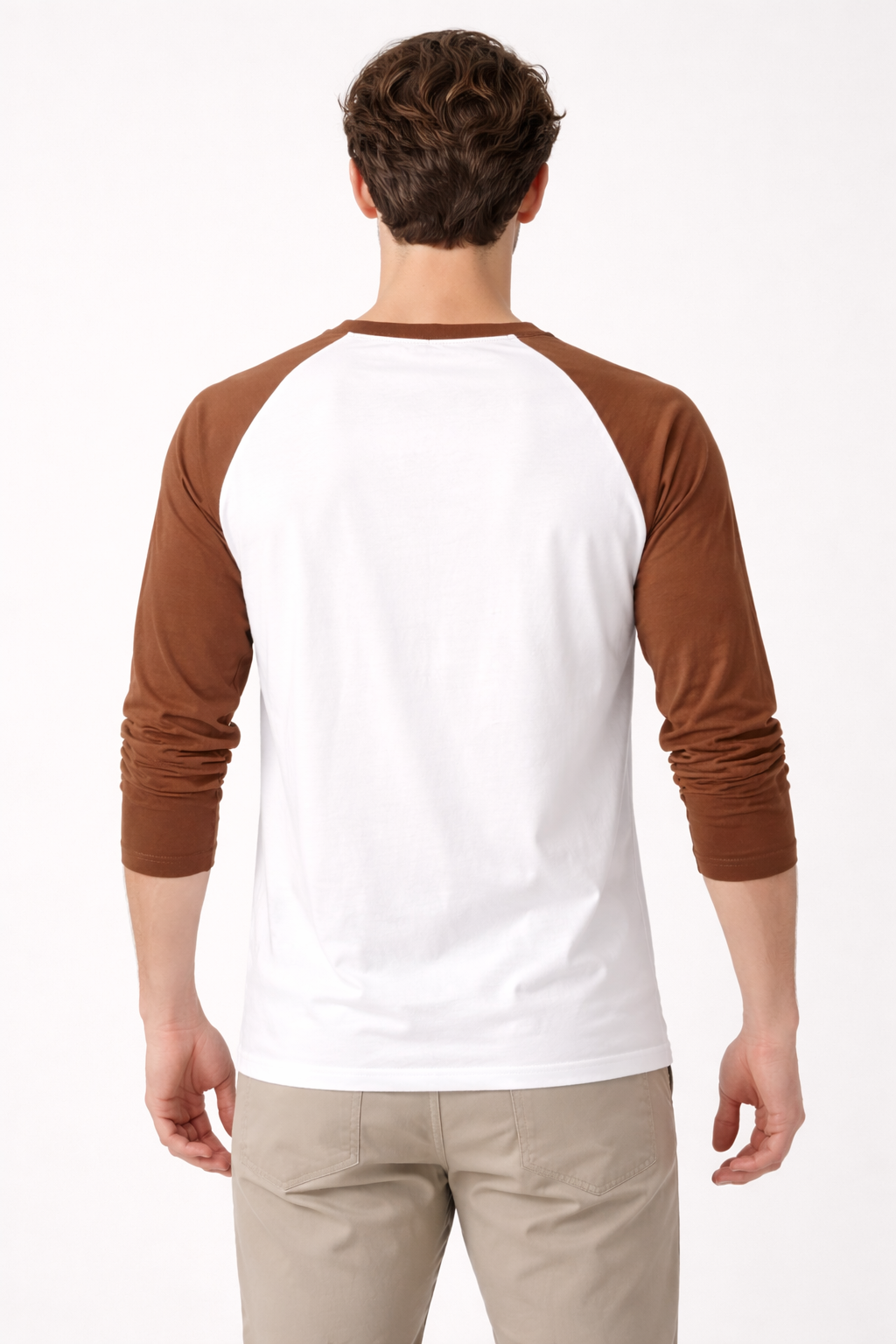 Cat Doodle Raglan Tee– White & Brown