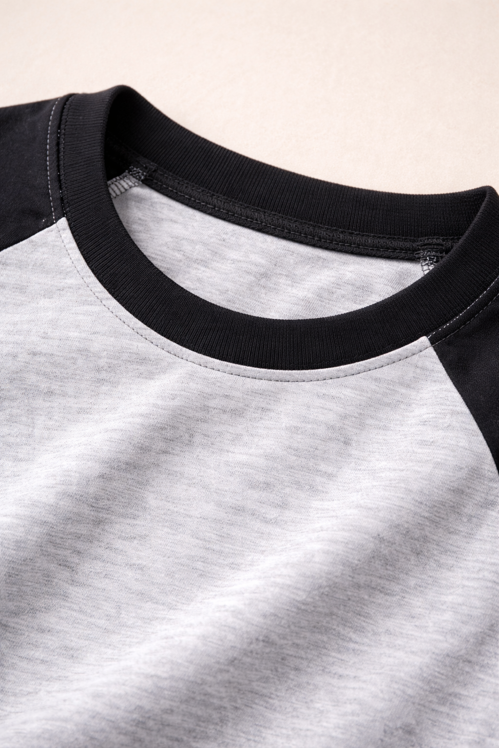 Vintage History Graphic Raglan T-Shirt – Grey & Black Long Sleeve Tee