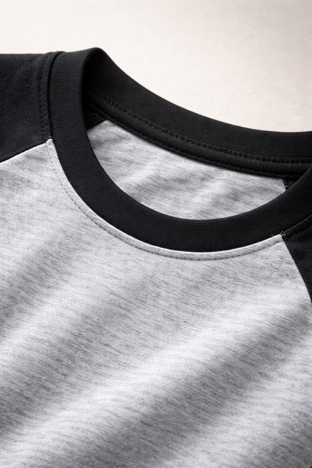 Men’s Grey & Black Raglan Full Sleeve Graphic T-Shirt