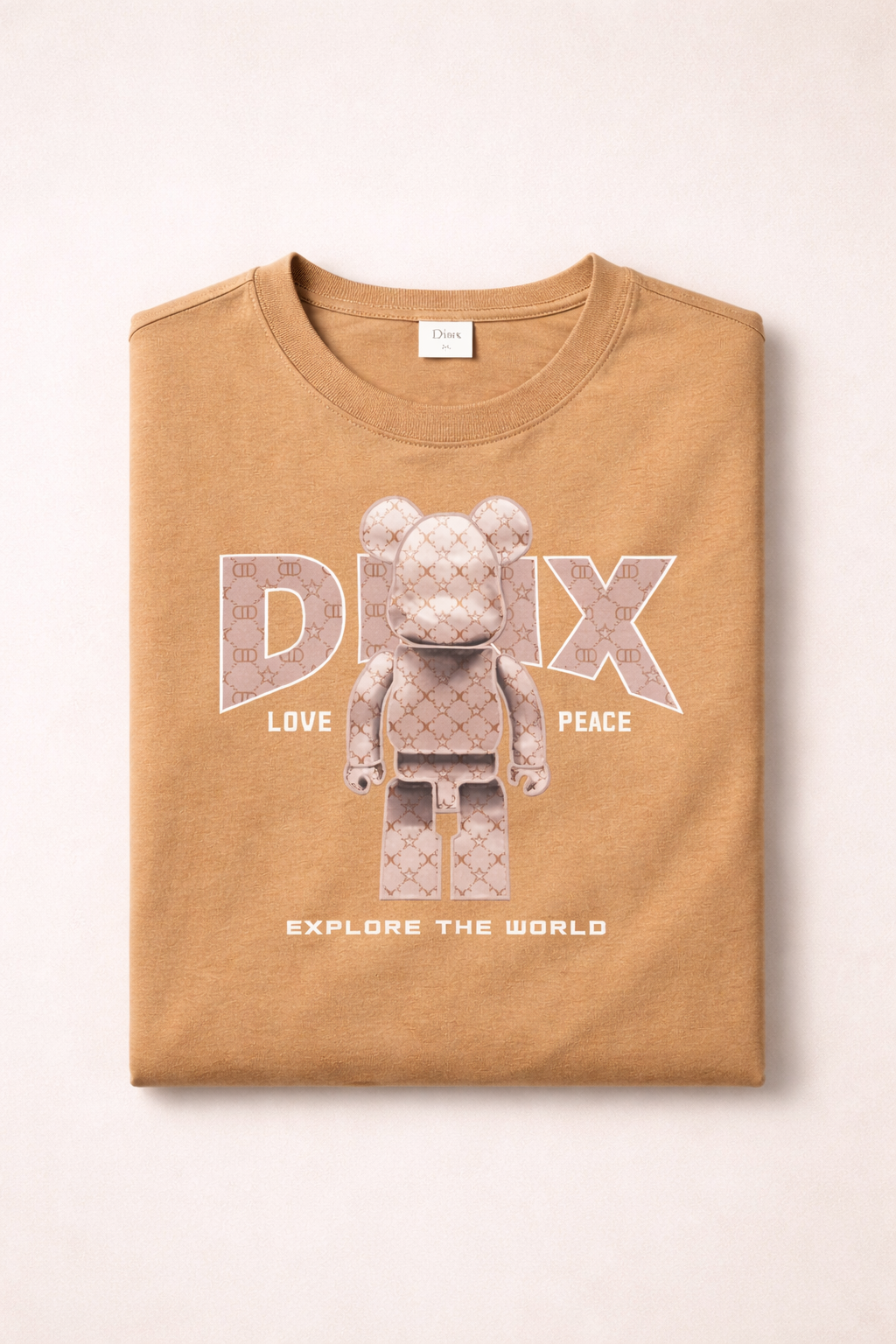 DINX Bear Graphic Crew Neck T-Shirt