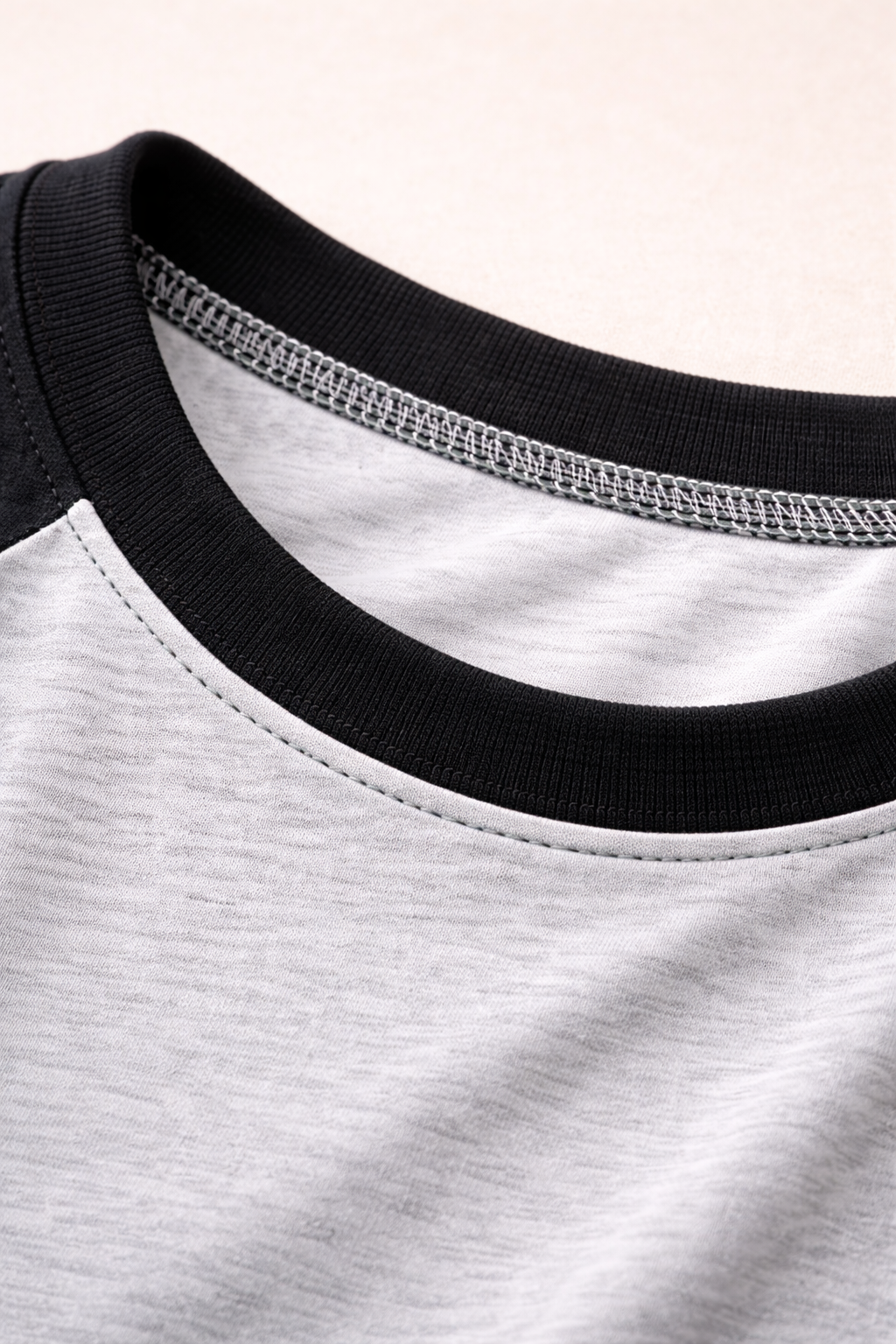 Men’s Grey & Black Raglan Half Sleeve Bunny Graphic T-Shirt