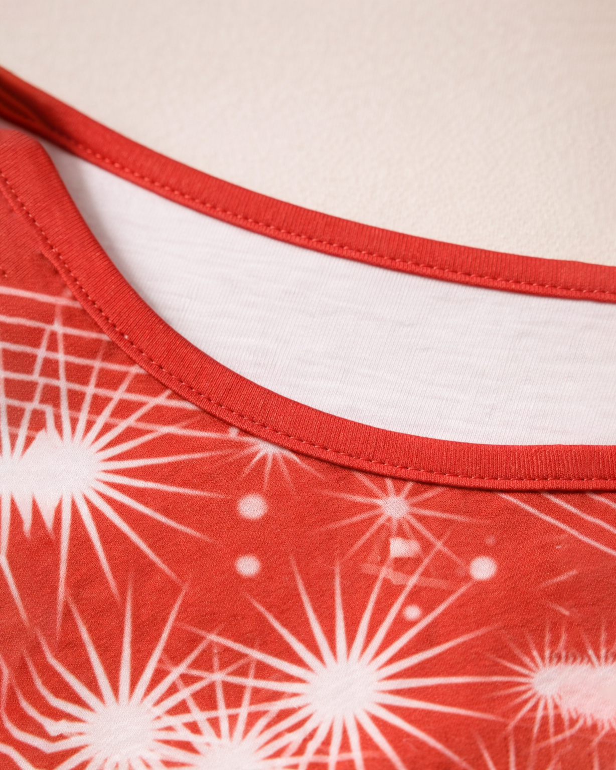 Women’s Red Festive Print Top