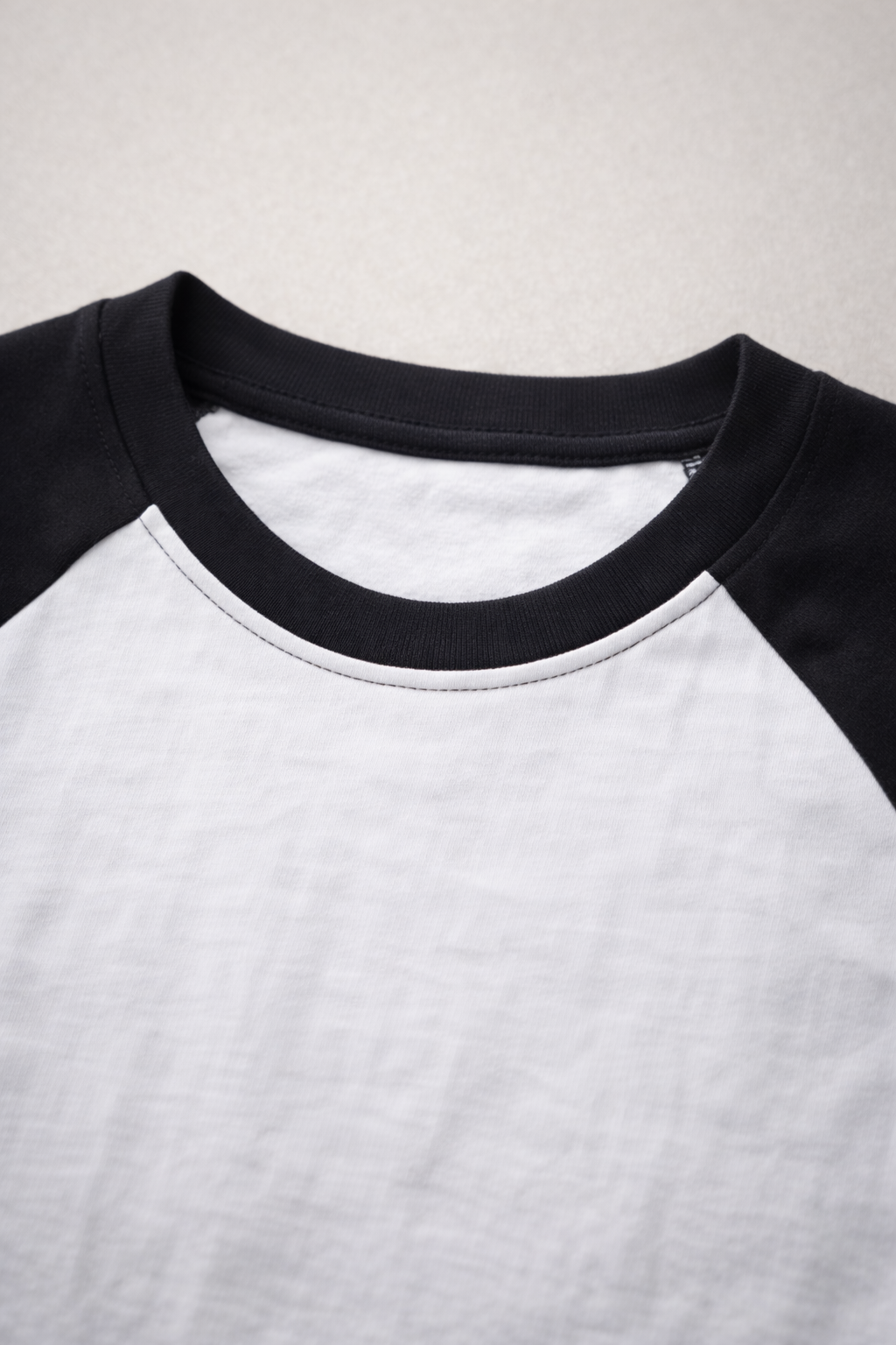 Vintage Graphic Raglan Long Sleeve T-Shirt – Black & White