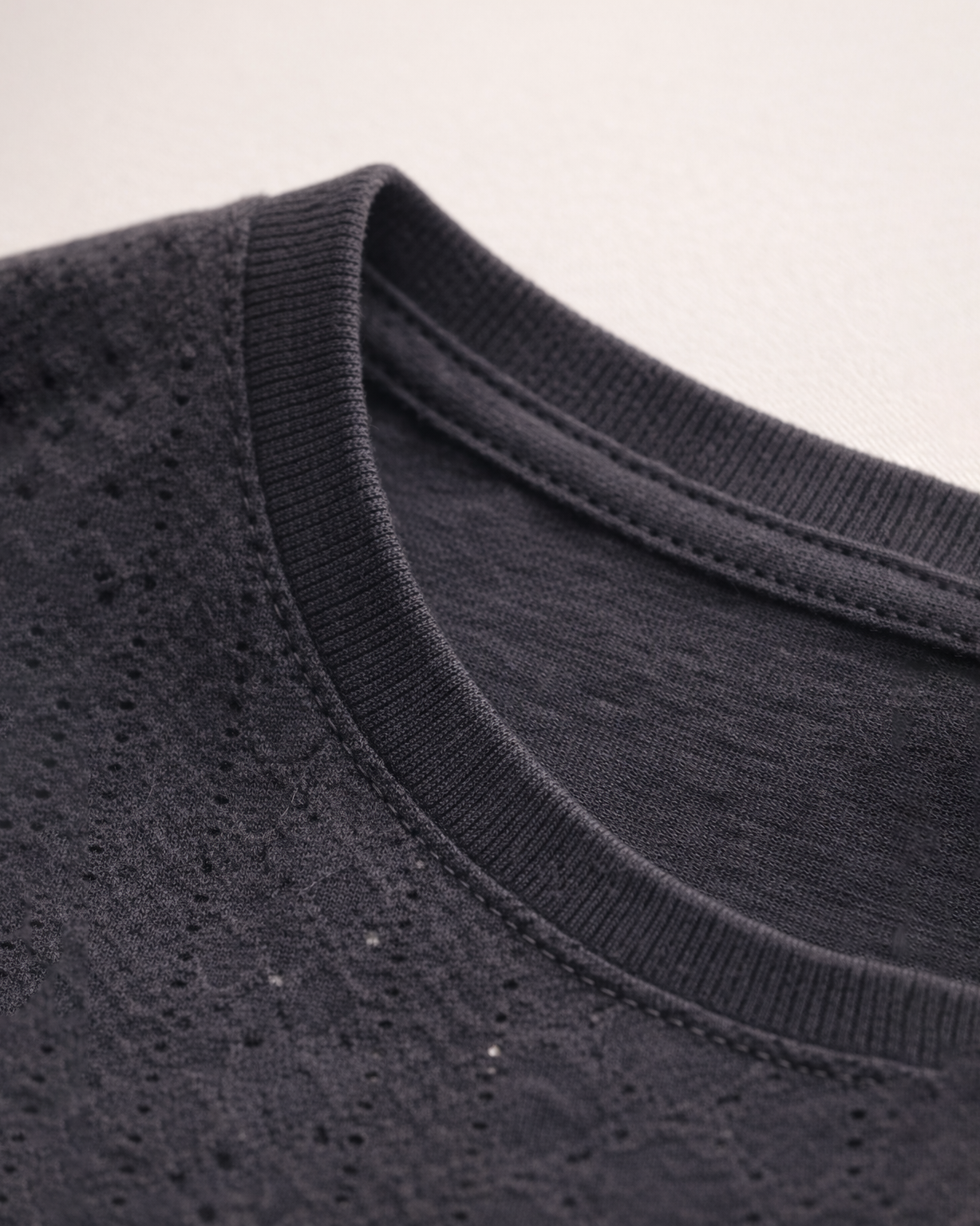 Women’s Black Lace Sleeve Textured Top