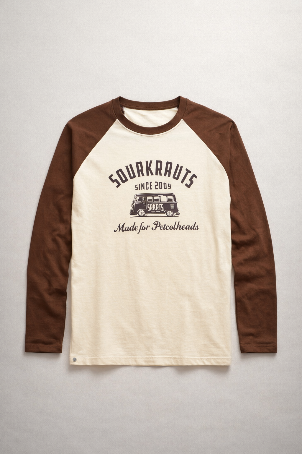 Vintage Petrol head Raglan T-Shirt – Beige & Brown