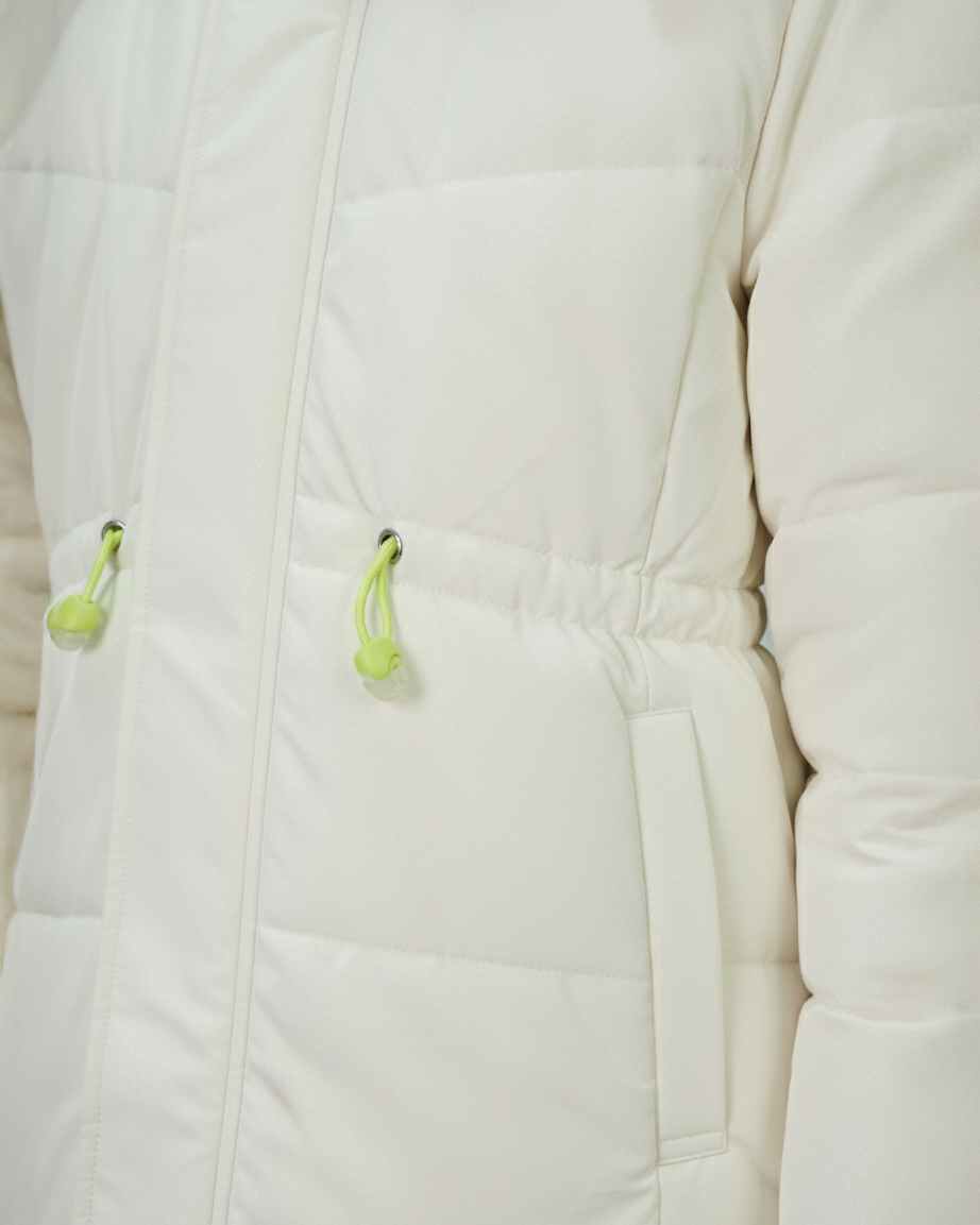 Balayuyan Winter Jacket – Ivory with Mint Accents