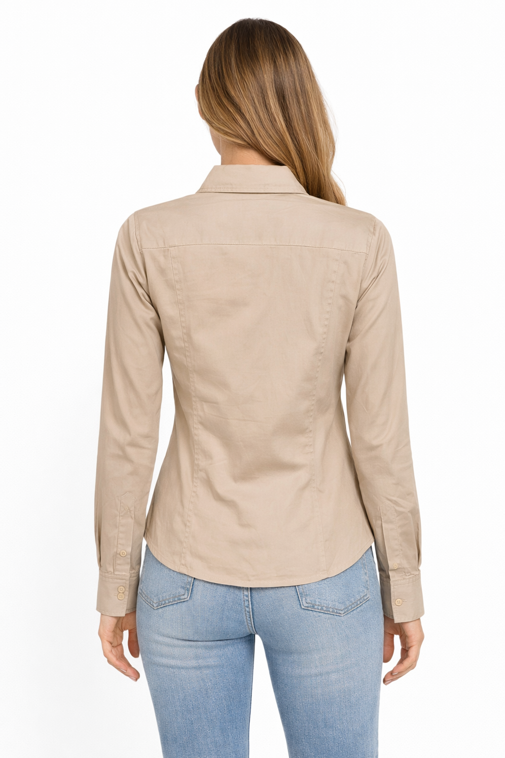 Women’s Beige Classic Tailored Shirt
