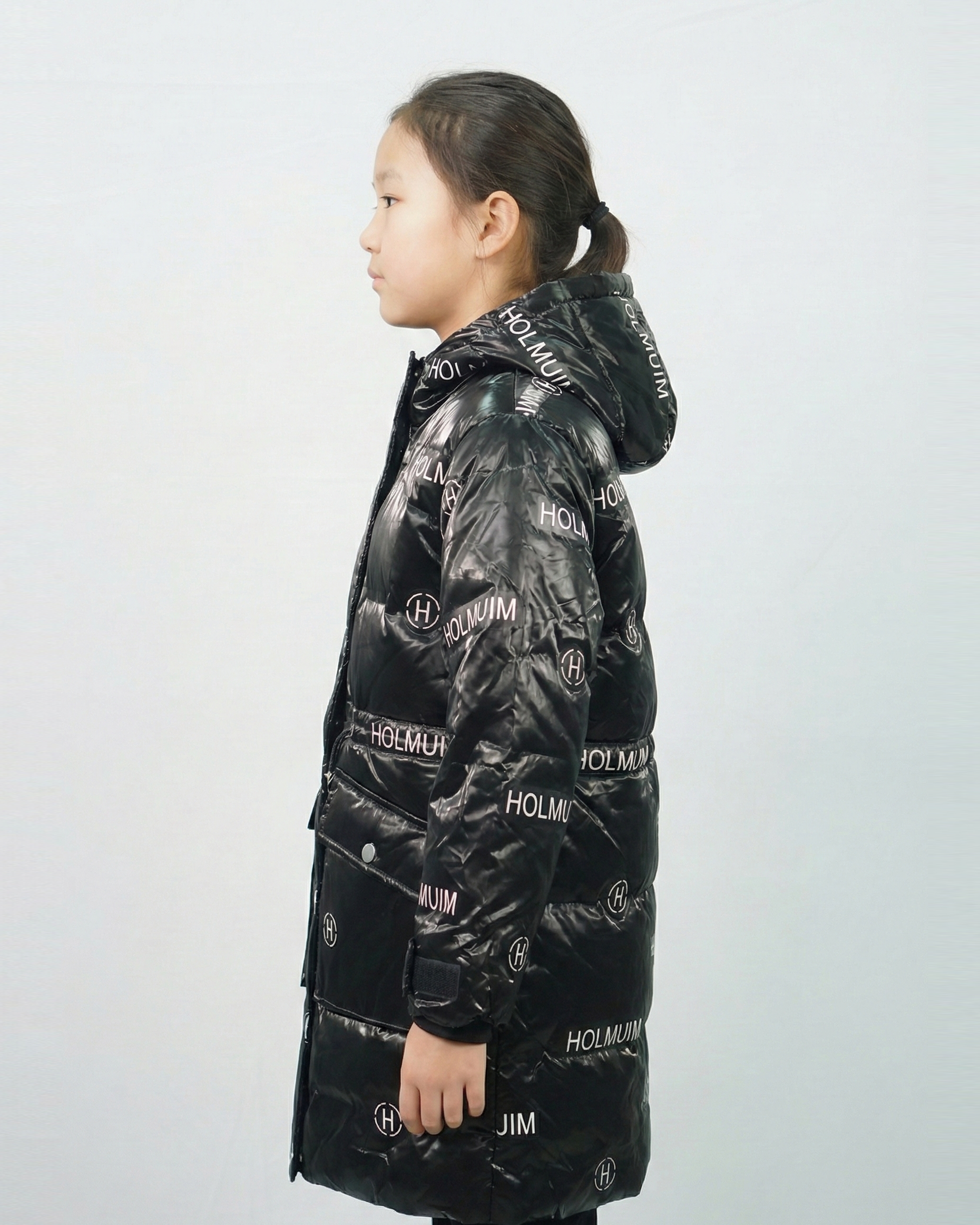 Balayuyan Kids Printed Hooded Down Jacket – Black