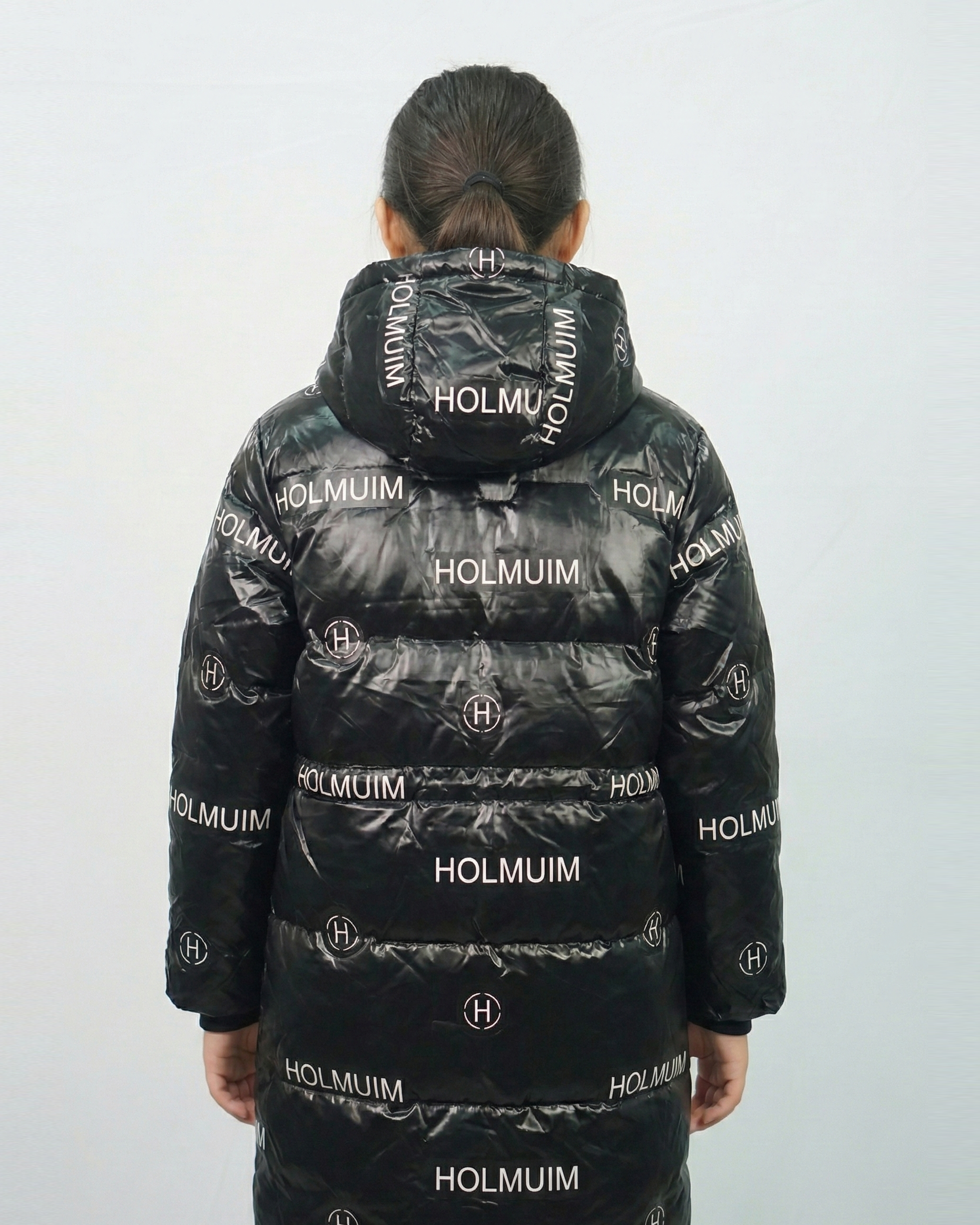 Balayuyan Kids Printed Hooded Down Jacket – Black