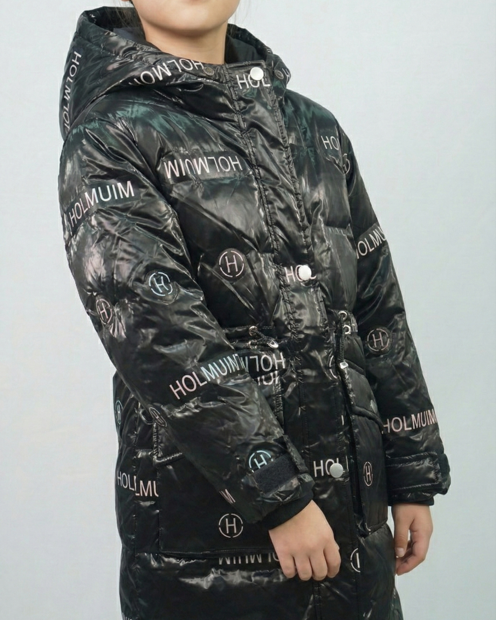 Balayuyan Kids Printed Hooded Down Jacket – Black