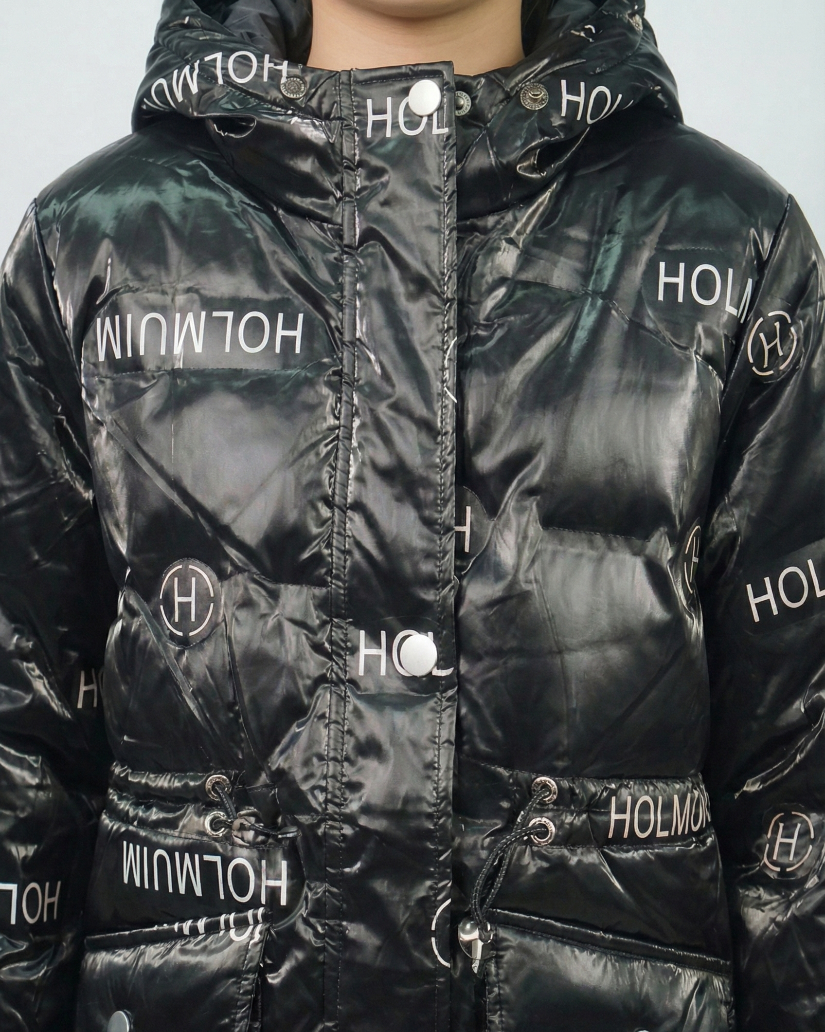 Balayuyan Kids Printed Hooded Down Jacket – Black