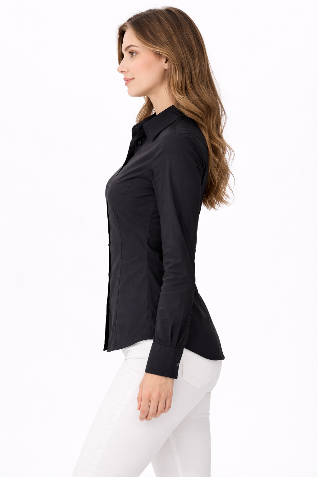 Women’s Black Classic Tailored Formal Shirt