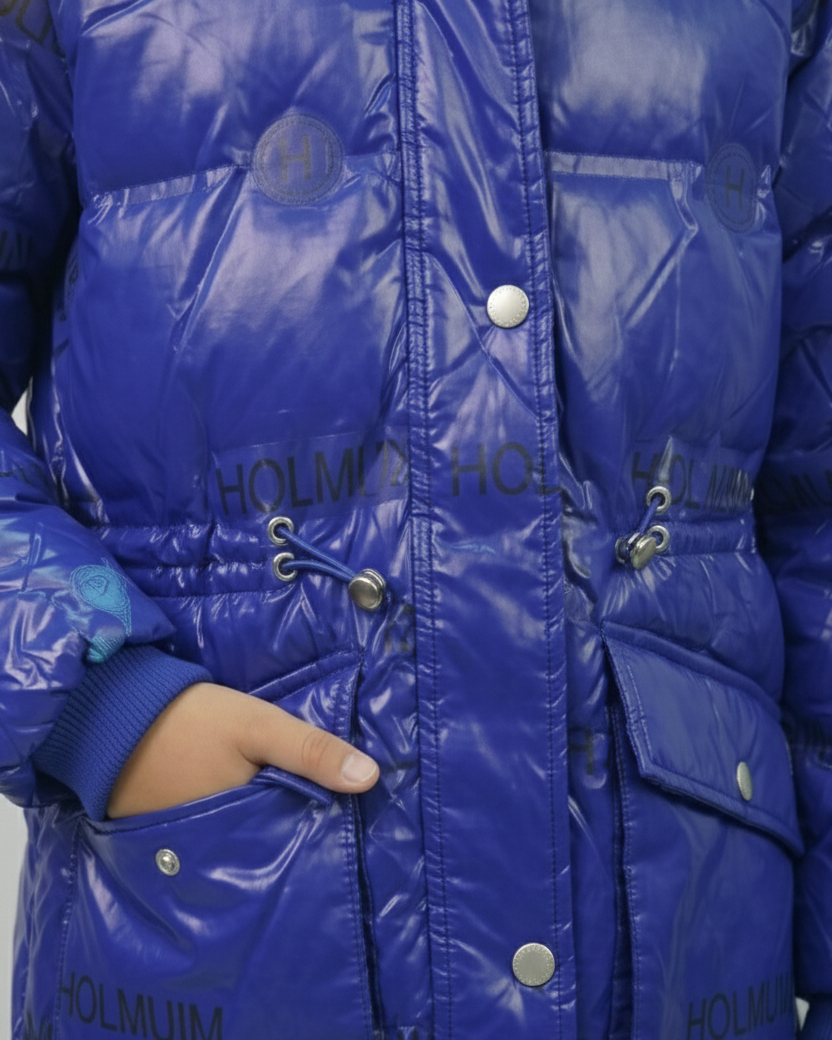 Balayuyan Kids Printed Hooded Down Jacket – Blue