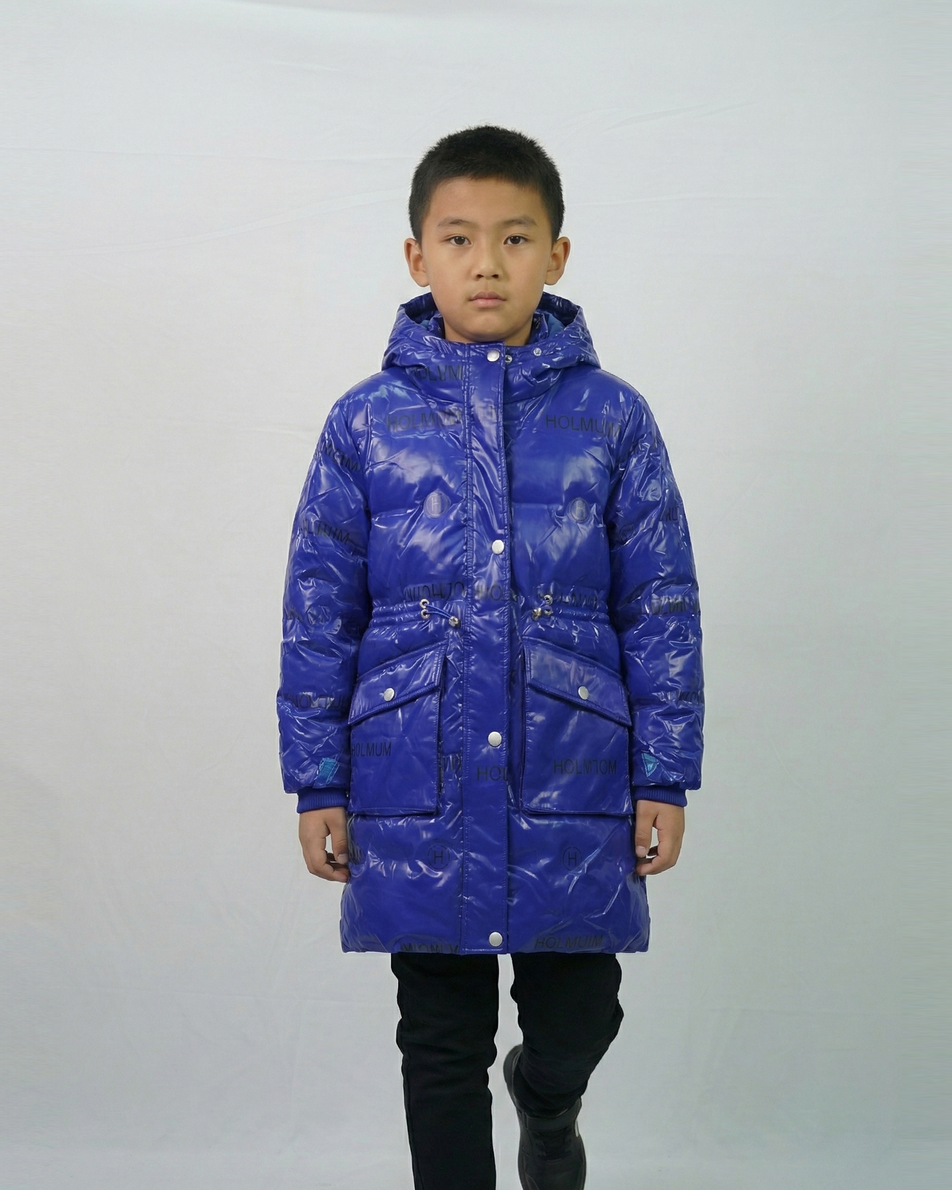 Balayuyan Kids Printed Hooded Down Jacket – Blue