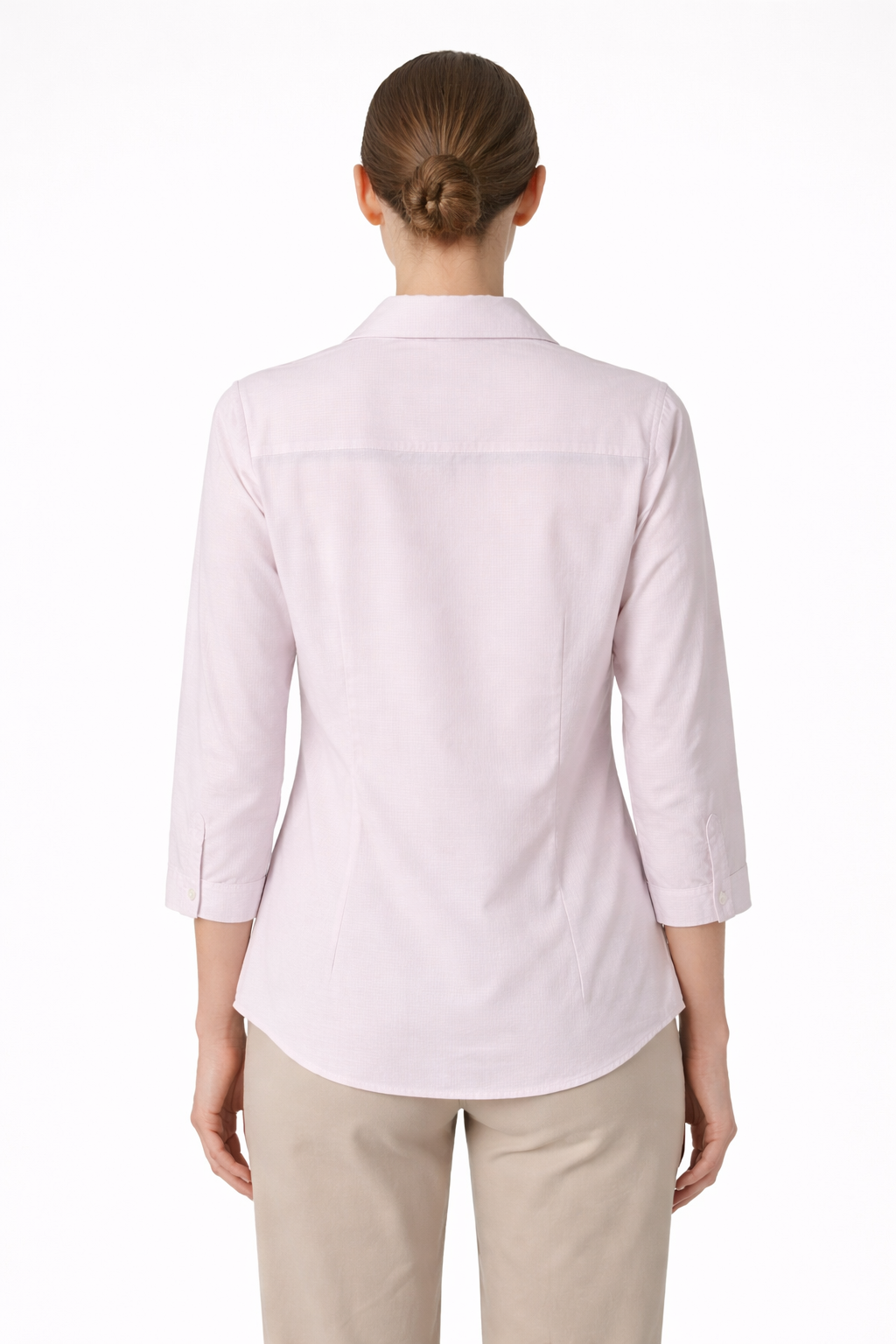 Women’s Blush Pink Textured Cotton Shirt