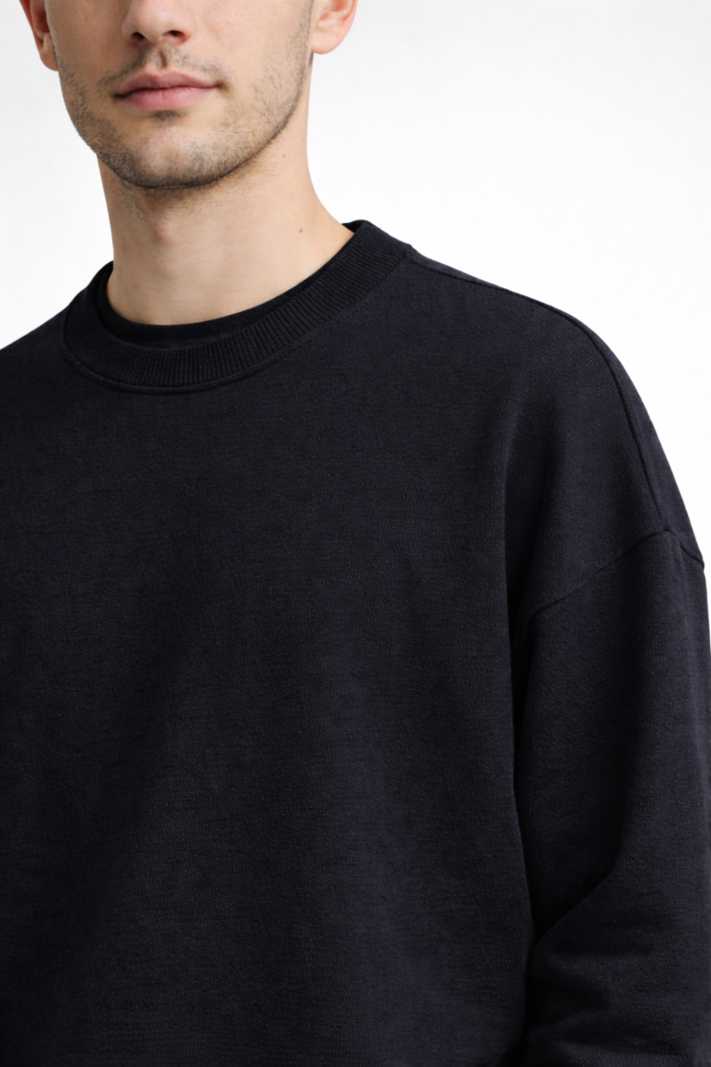 Men’s Jet Black Crewneck Sweatshirt