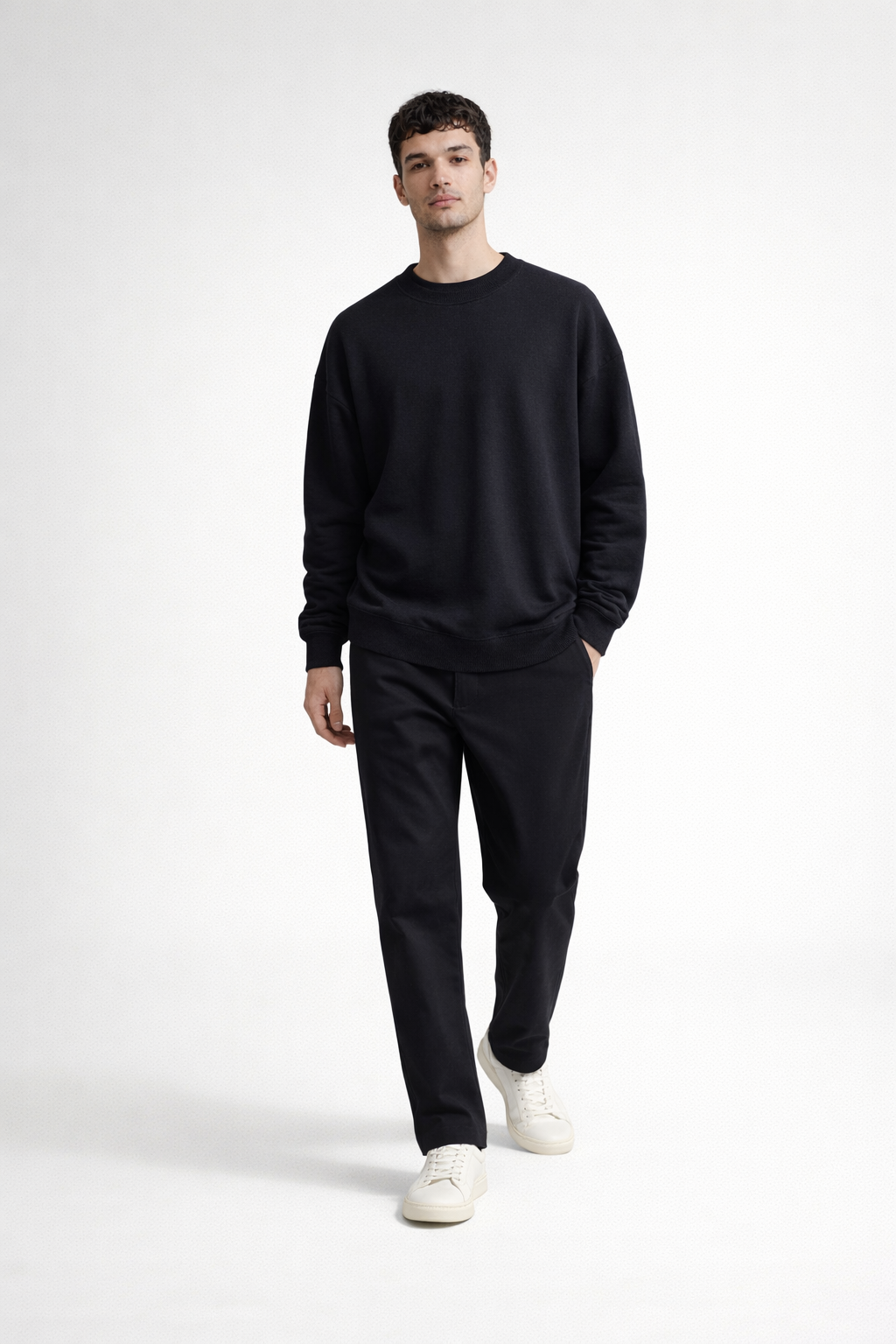 Men’s Jet Black Crewneck Sweatshirt
