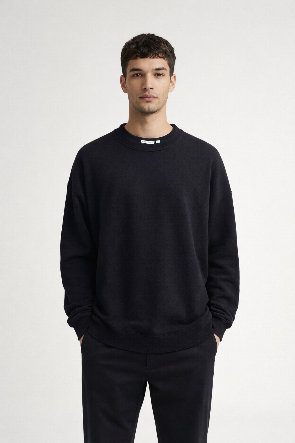 Men’s Jet Black Crewneck Sweatshirt