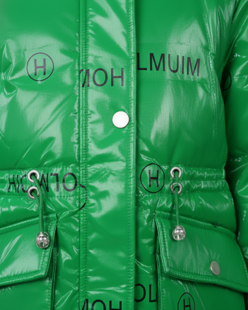 Balayuyan Kids Printed Hooded Down Jacket – Emerald Green