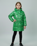 Balayuyan Kids Printed Hooded Down Jacket – Emerald Green