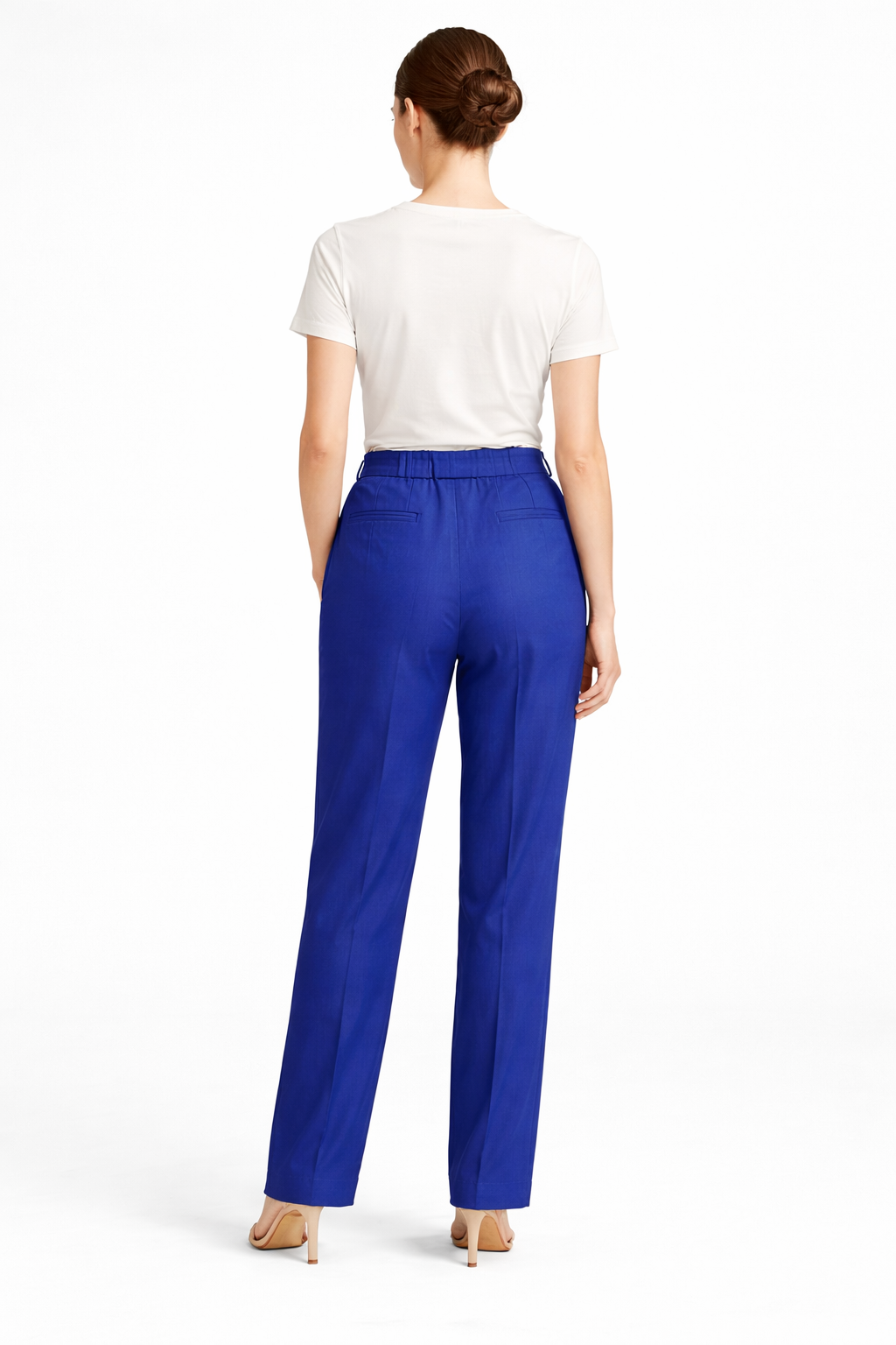 Women’s High-Waist Tailored Pleated Trousers – Cobalt Blue