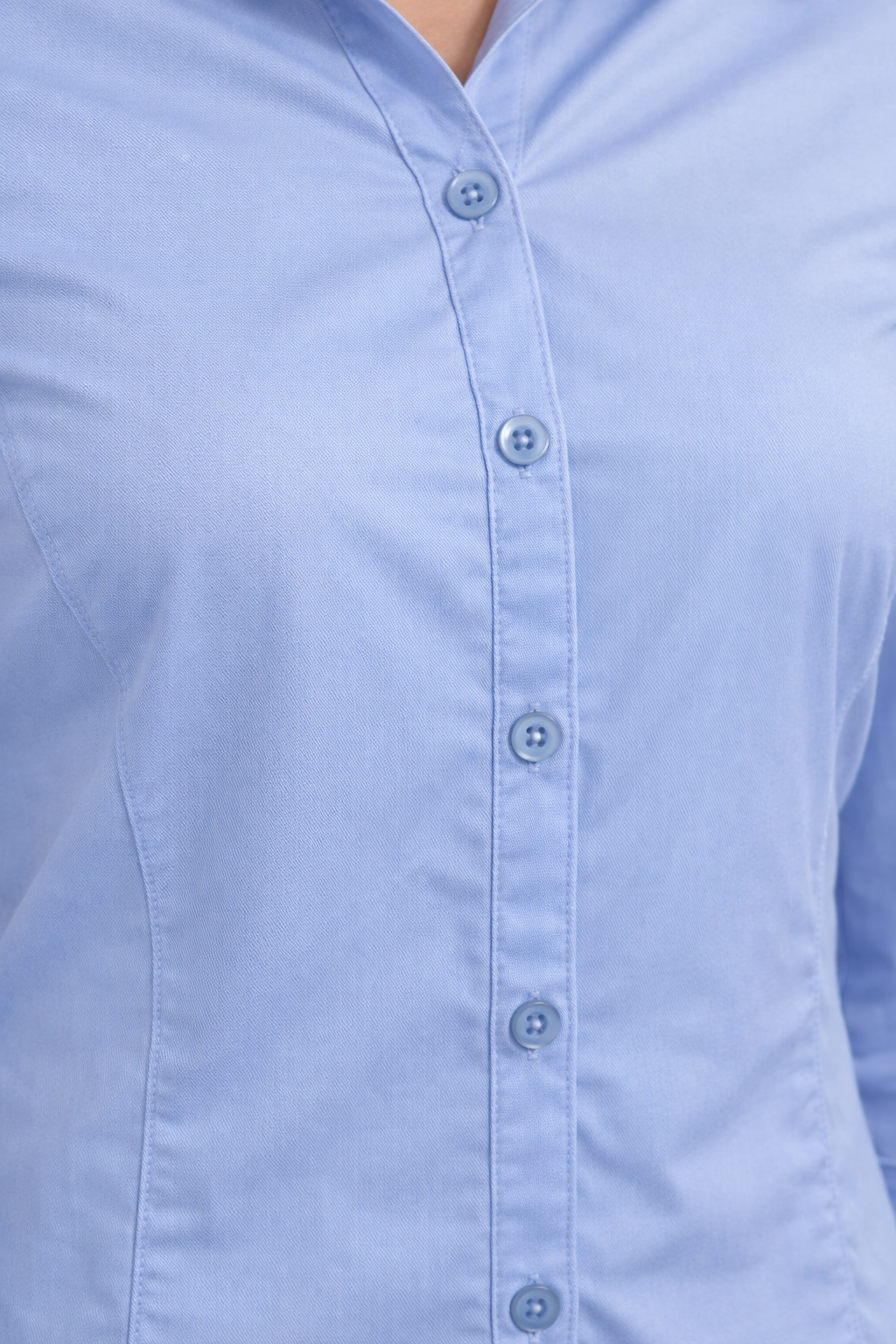 Light Blue Tailored Women’s Full-Sleeve Cotton Shirt