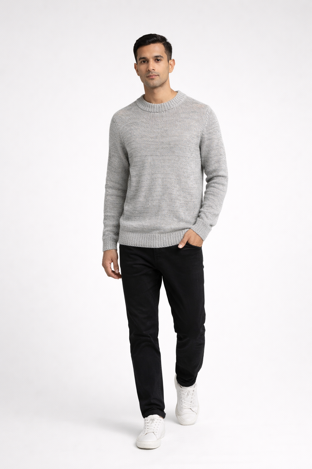 Urban Core Crewneck Sweater – Light Grey