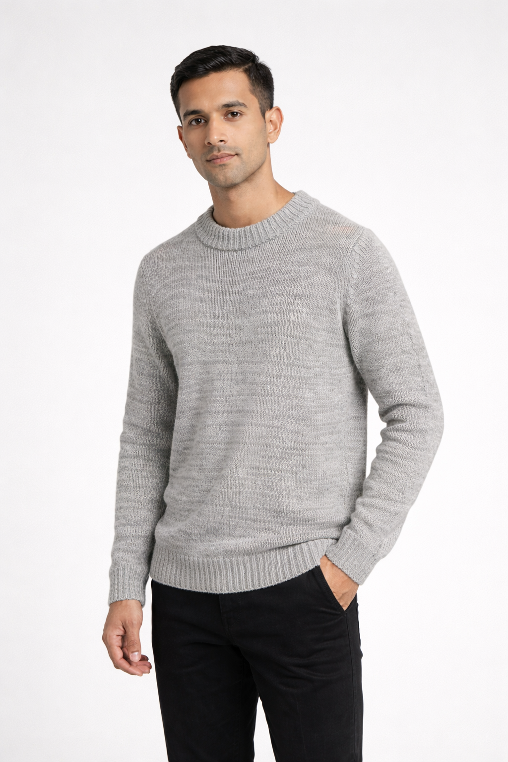 Urban Core Crewneck Sweater – Light Grey