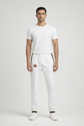 Men’s Premium White Tapered Track Pants