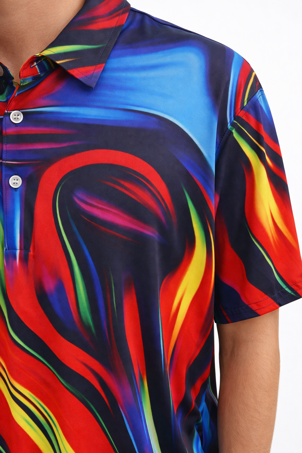 Men’s Printed Short-Sleeve Polo Shirt
