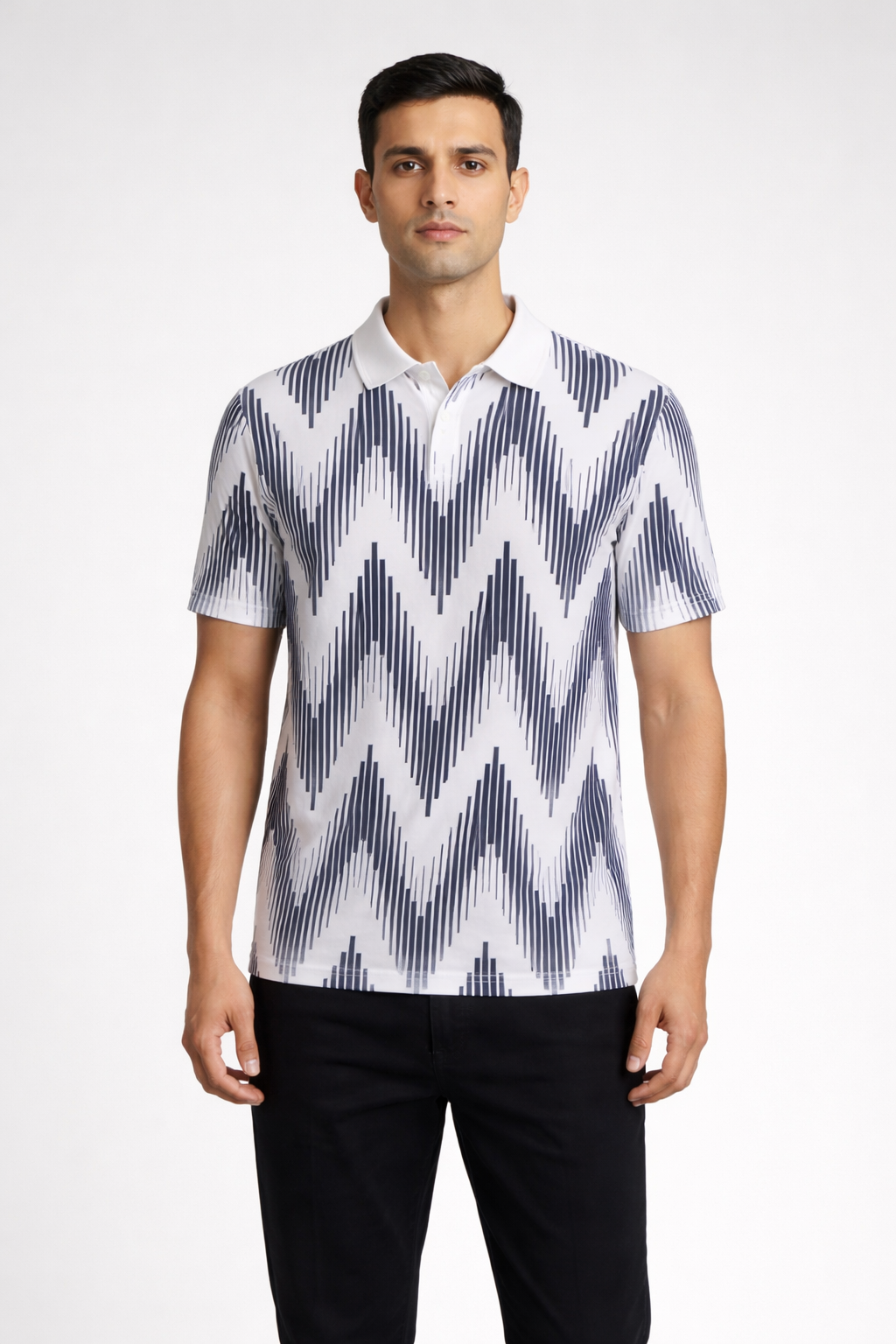 Men’s Printed Short-Sleeve Polo Shirt