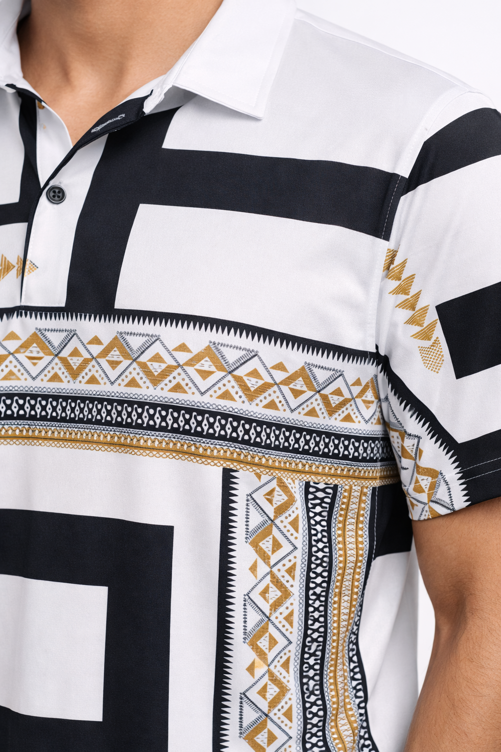 Men’s Printed Short-Sleeve Polo T-Shirt