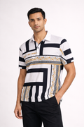 Men’s Printed Short-Sleeve Polo T-Shirt