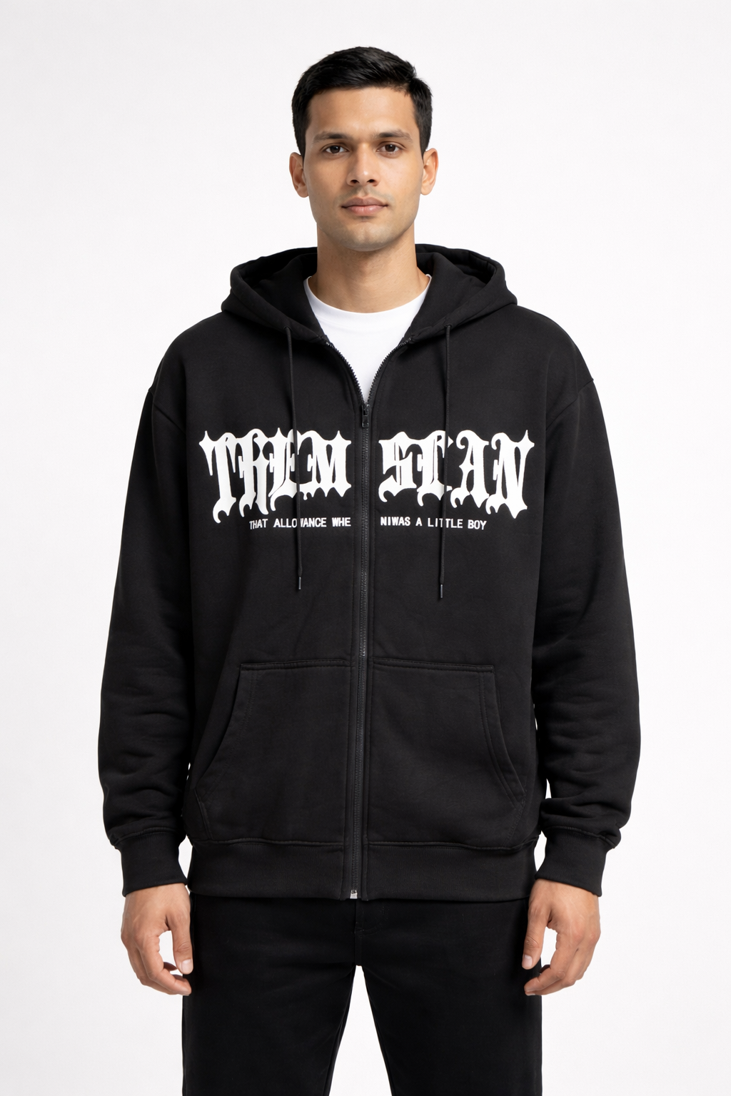 Men’s Printed Zip-Front Hoodie