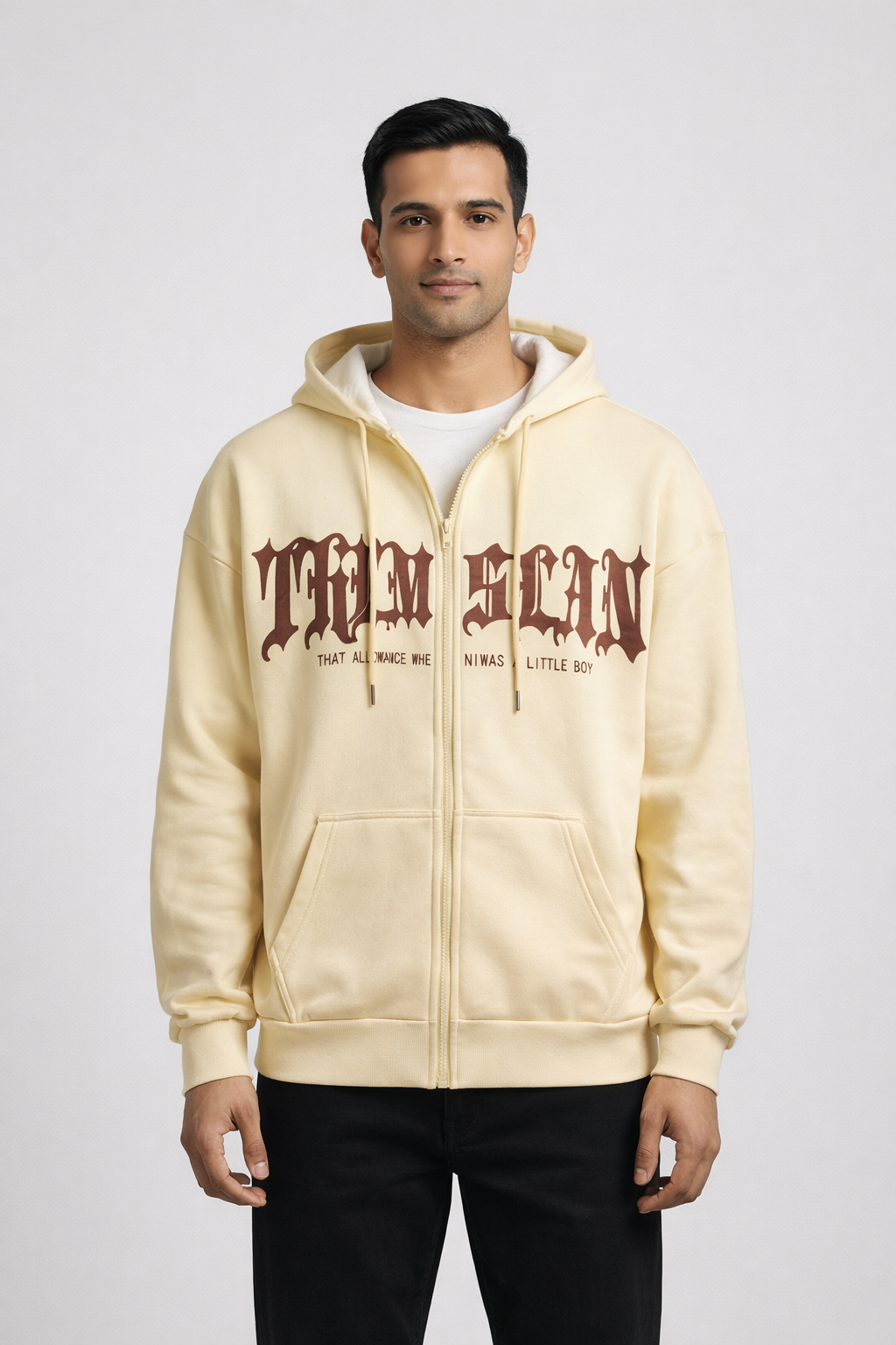 Men’s Printed Zip-Front Hoodie