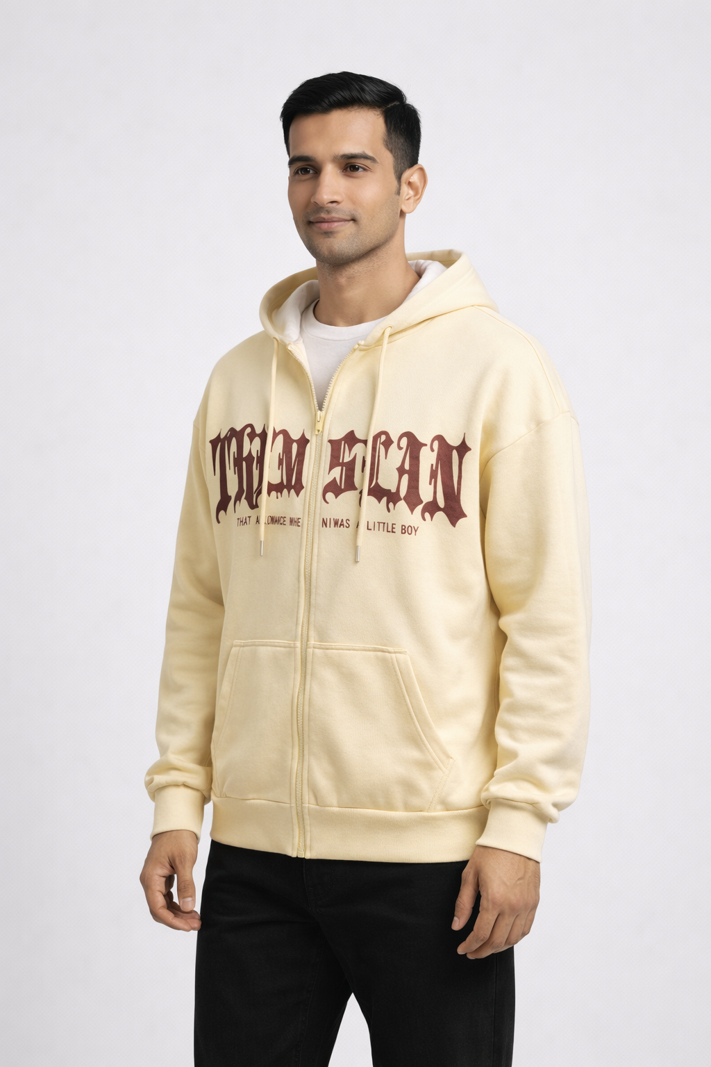 Men’s Printed Zip-Front Hoodie