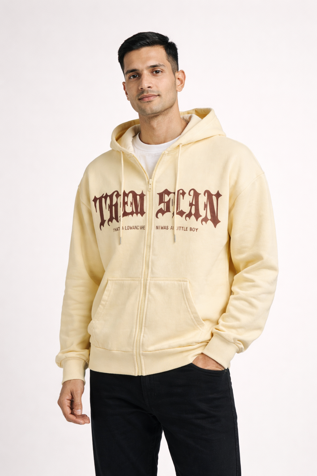 Men’s Printed Zip-Front Hoodie