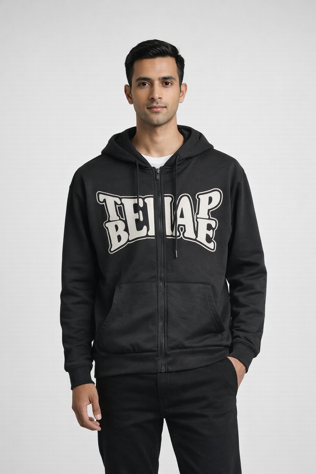 Men’s Printed Zip-Up Hoodie