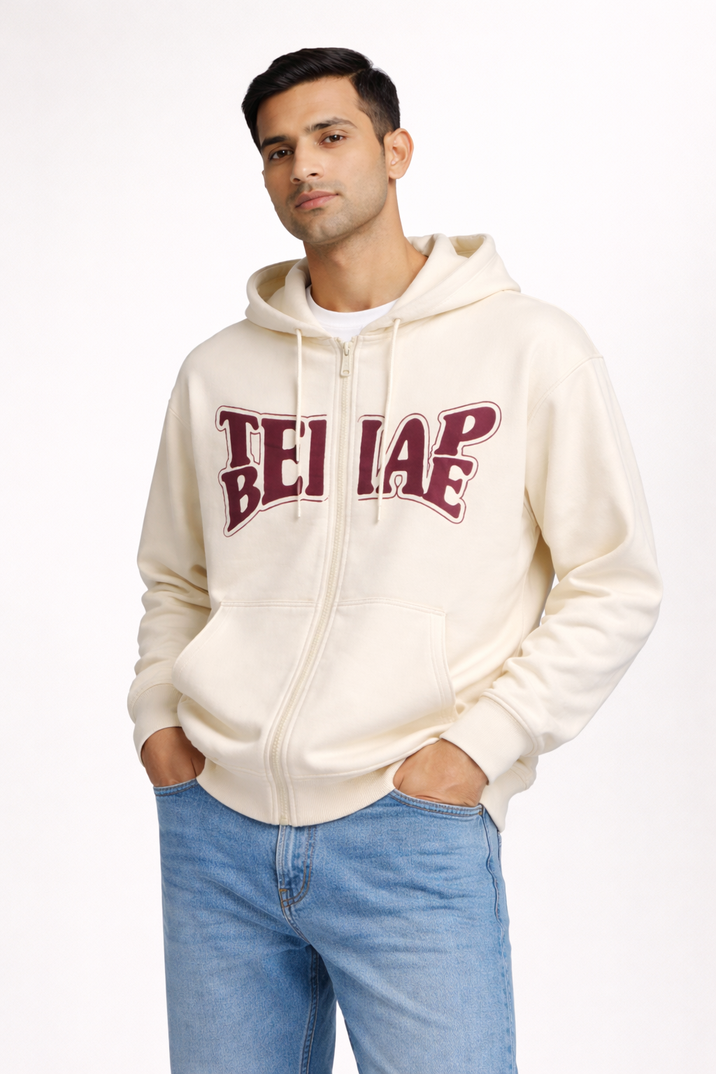 Men’s Printed Zip-Up Hoodie