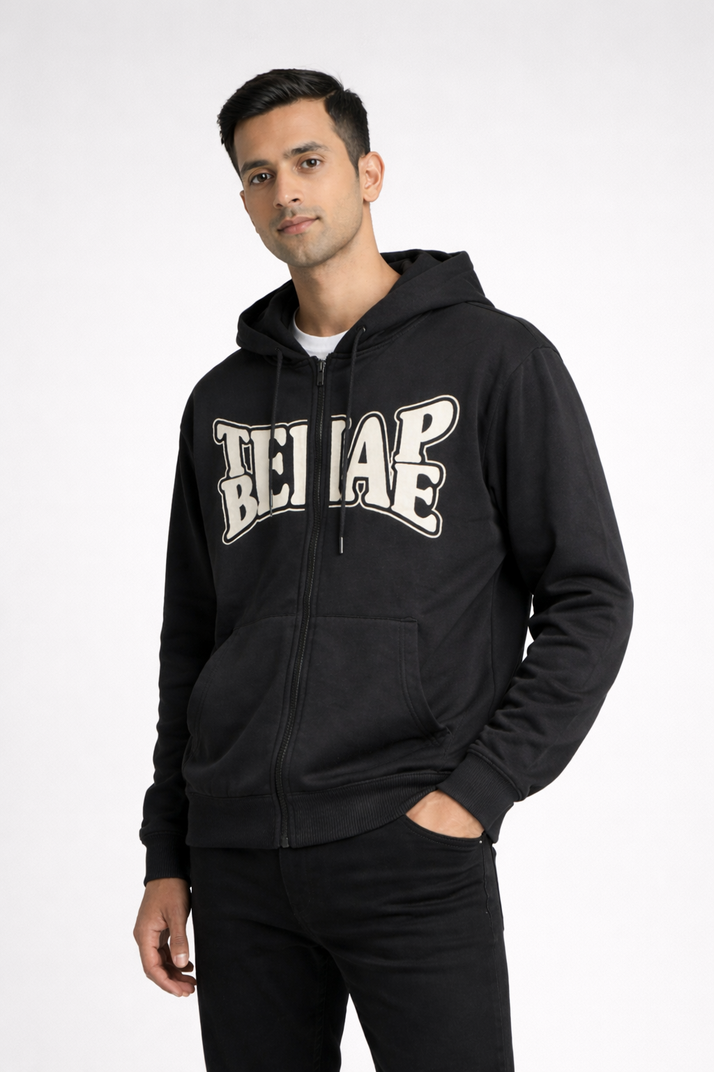 Men’s Printed Zip-Up Hoodie
