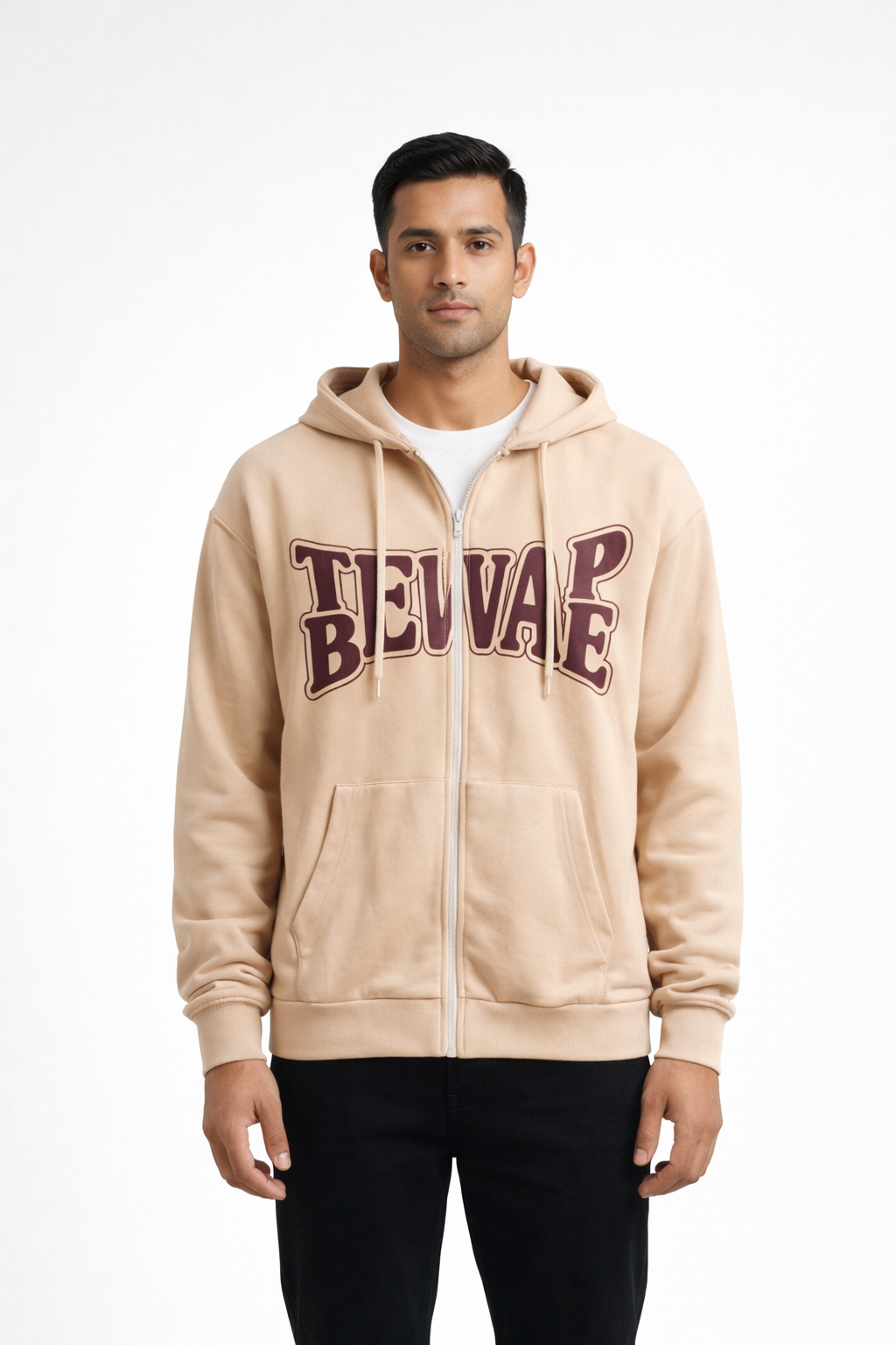 Men’s Printed Zip-Up Hoodie