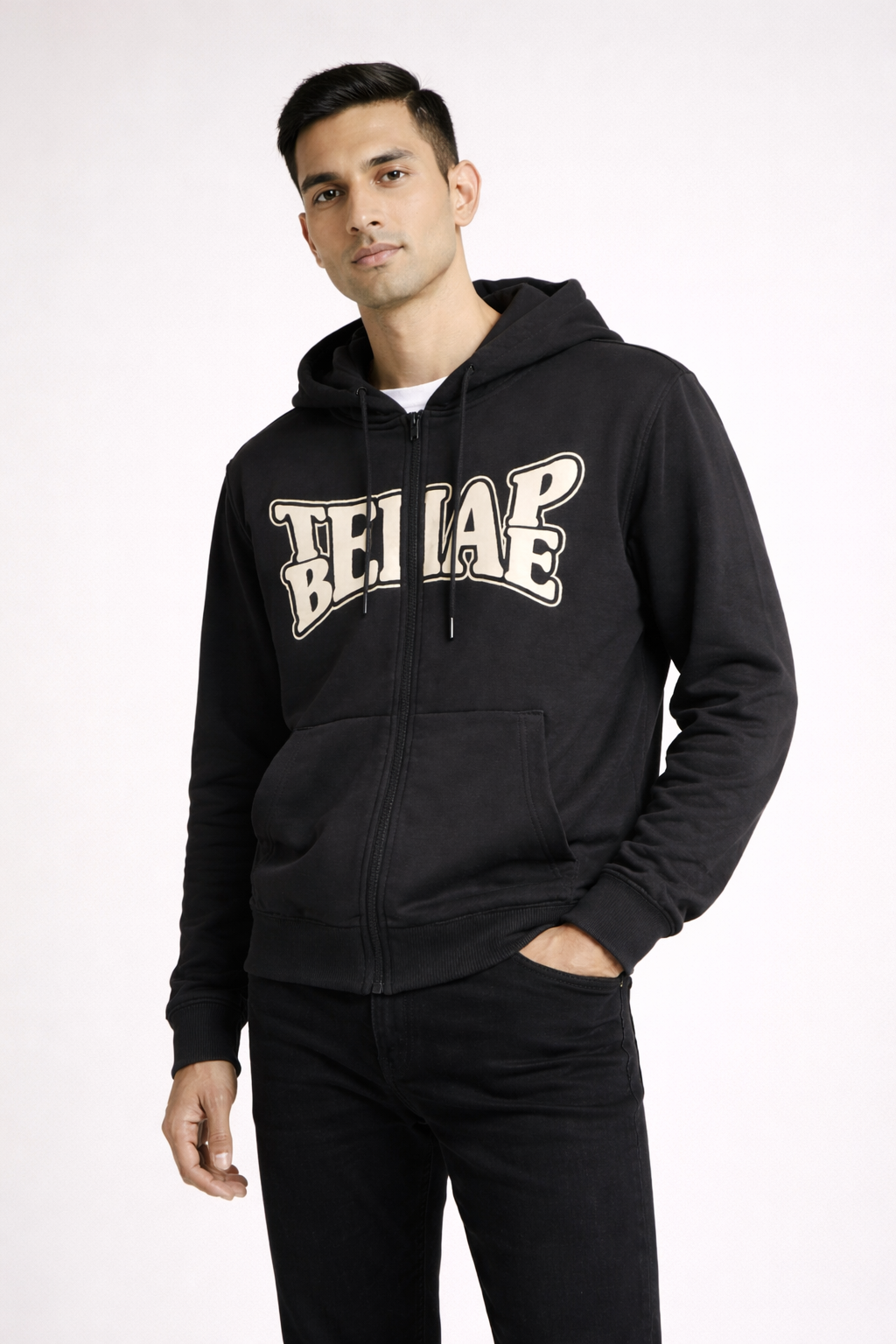 Men’s Printed Zip-Up Hoodie