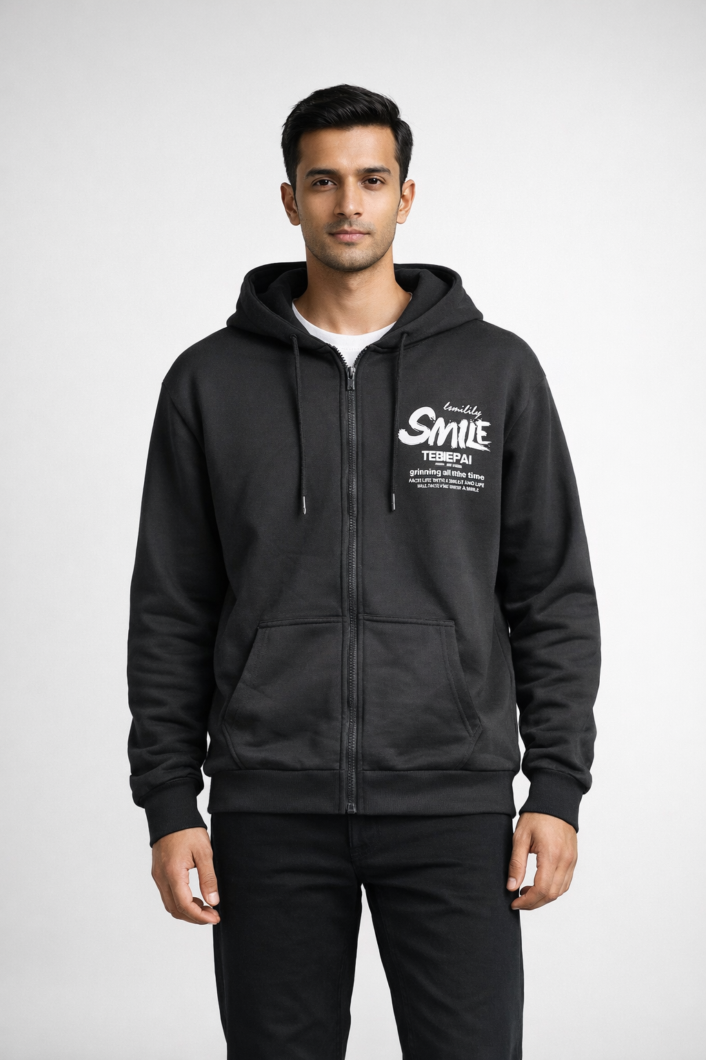 Men’s Printed Zip-Up Hoodie