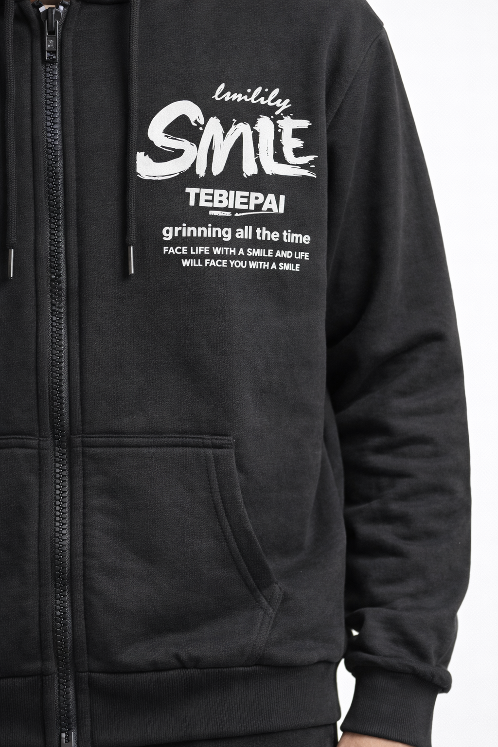 Men’s Printed Zip-Up Hoodie