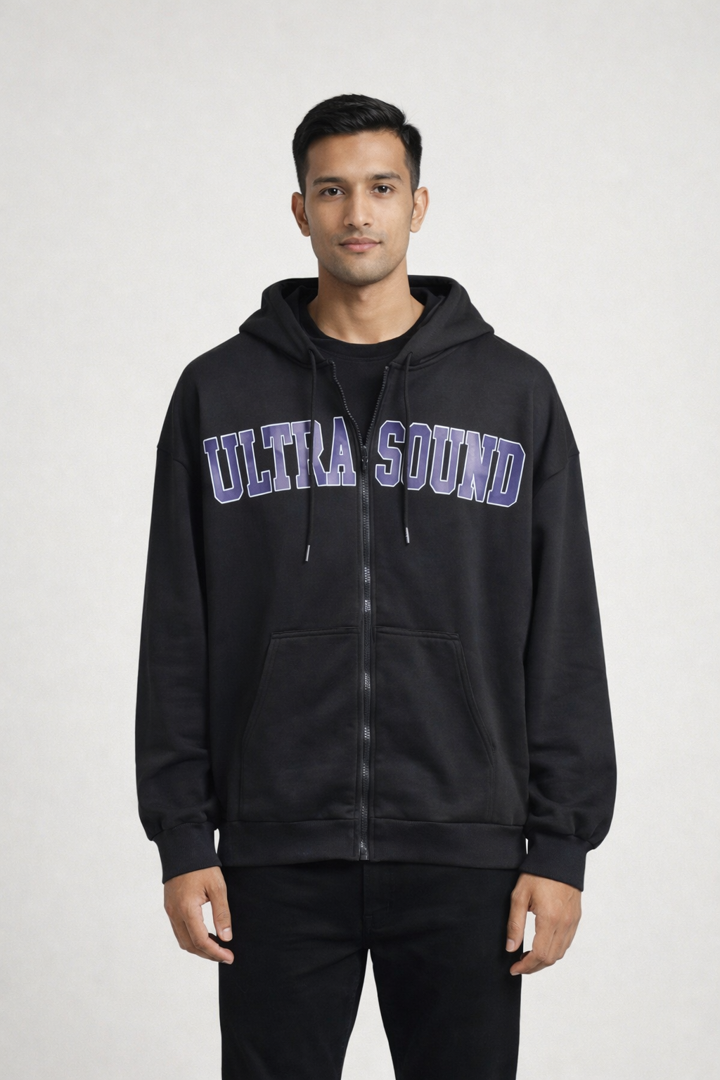 Men’s Printed Zip-Up Hoodie